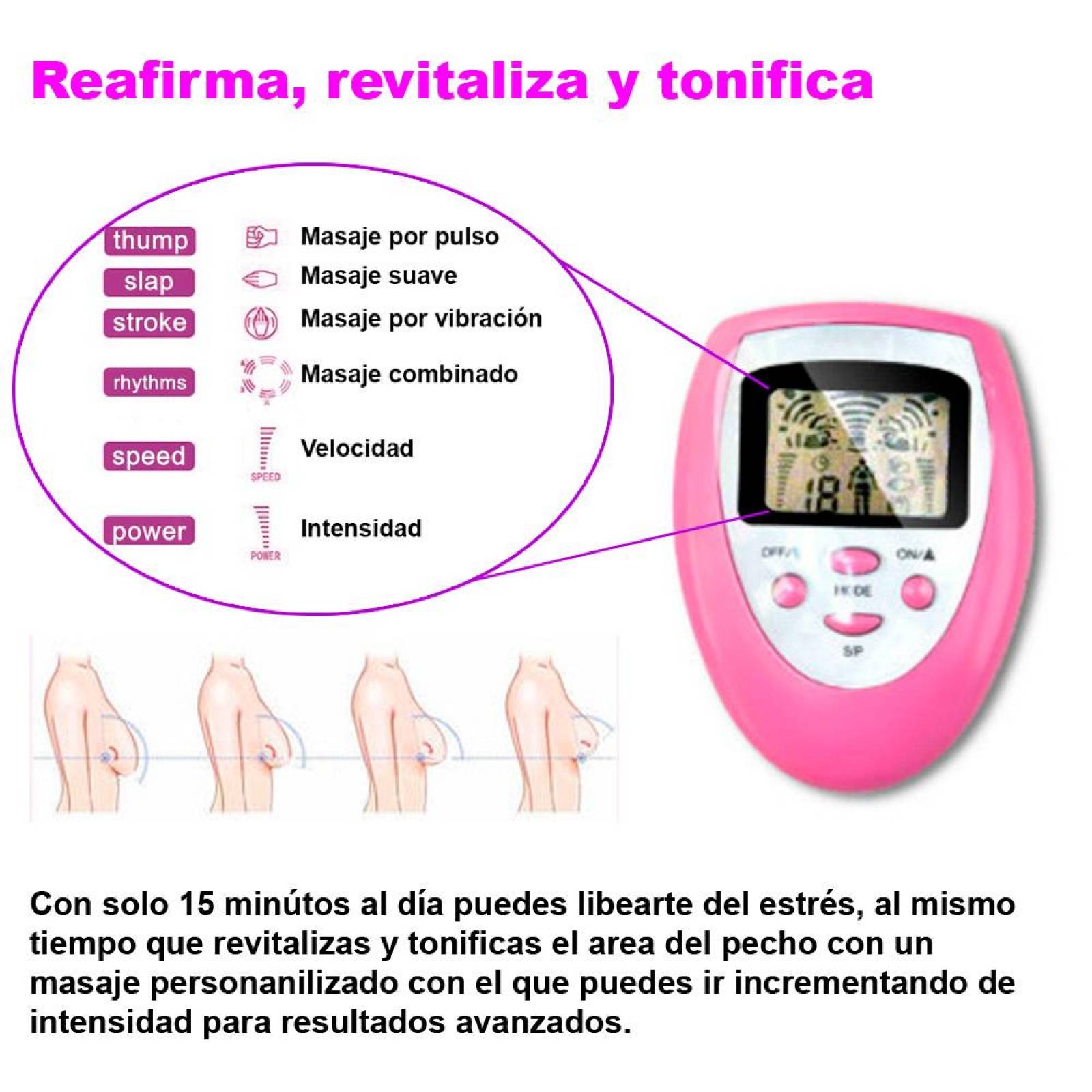 ELECTRO ESTIMULADOR PECHO VAK MASAJEADOR EMS TONIFICADOR .