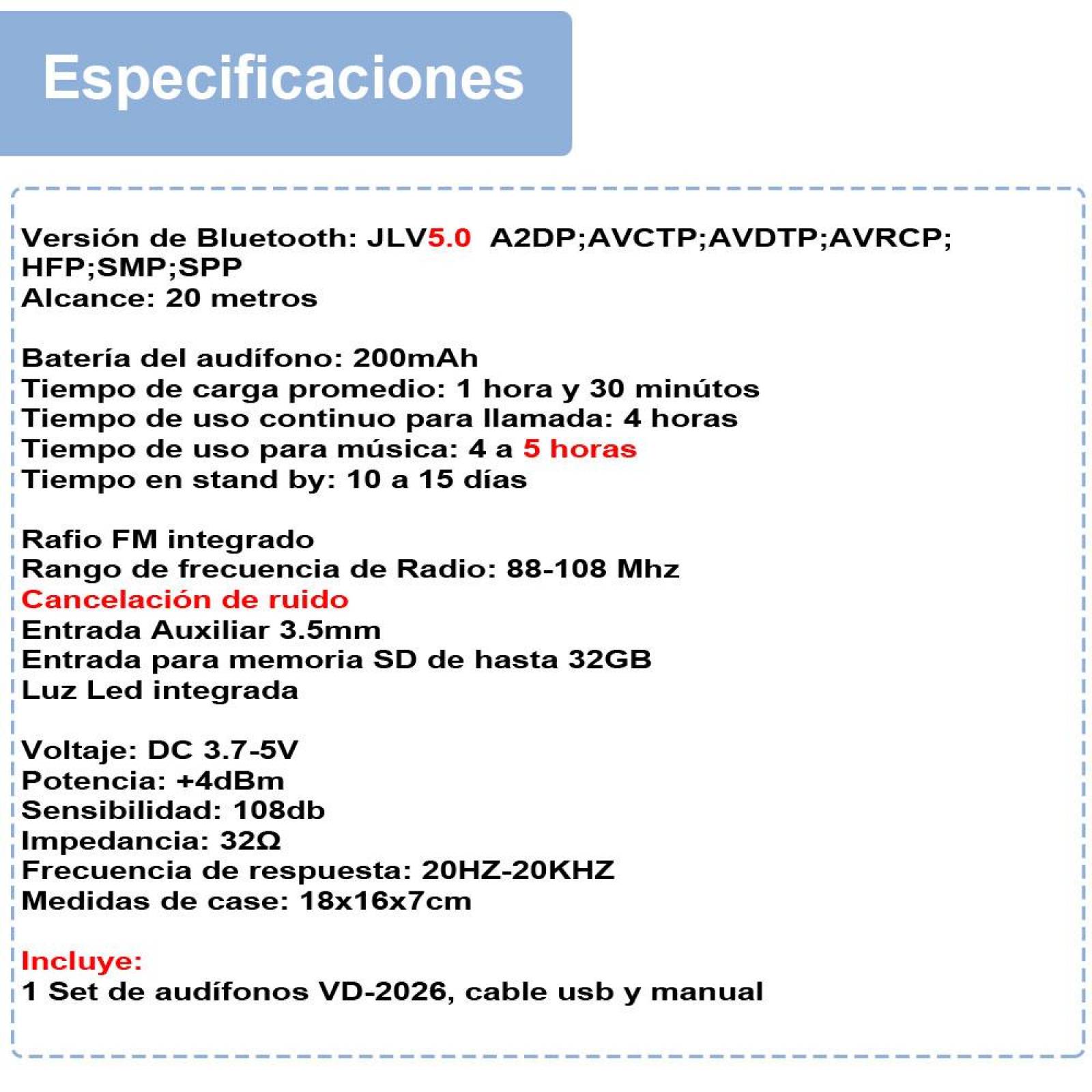 AUDIFONOS VAK 2026 BLUETOOTH FM ENTRADA SD AUX DIADEMA LED 