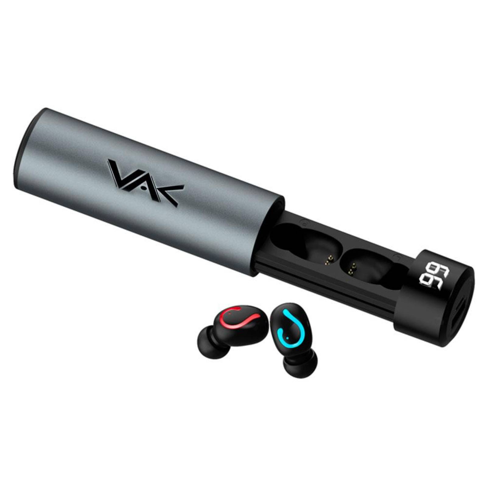 AUDIFONOS VAK Q2 BLUETOOTH POWER BANK MANOS LIBRES TWS .