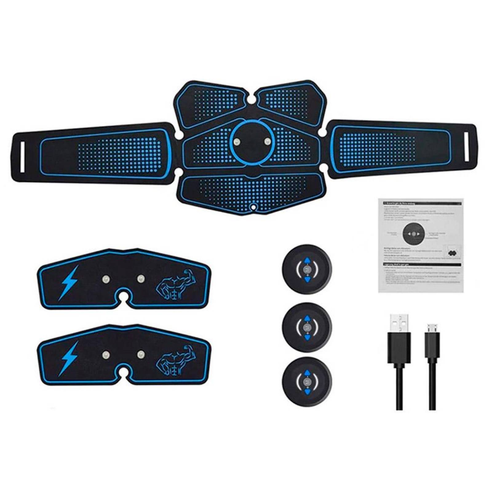Electro Estimulador Muscular 06 Vak Ems PRO Pad Abdominales CINTURA 