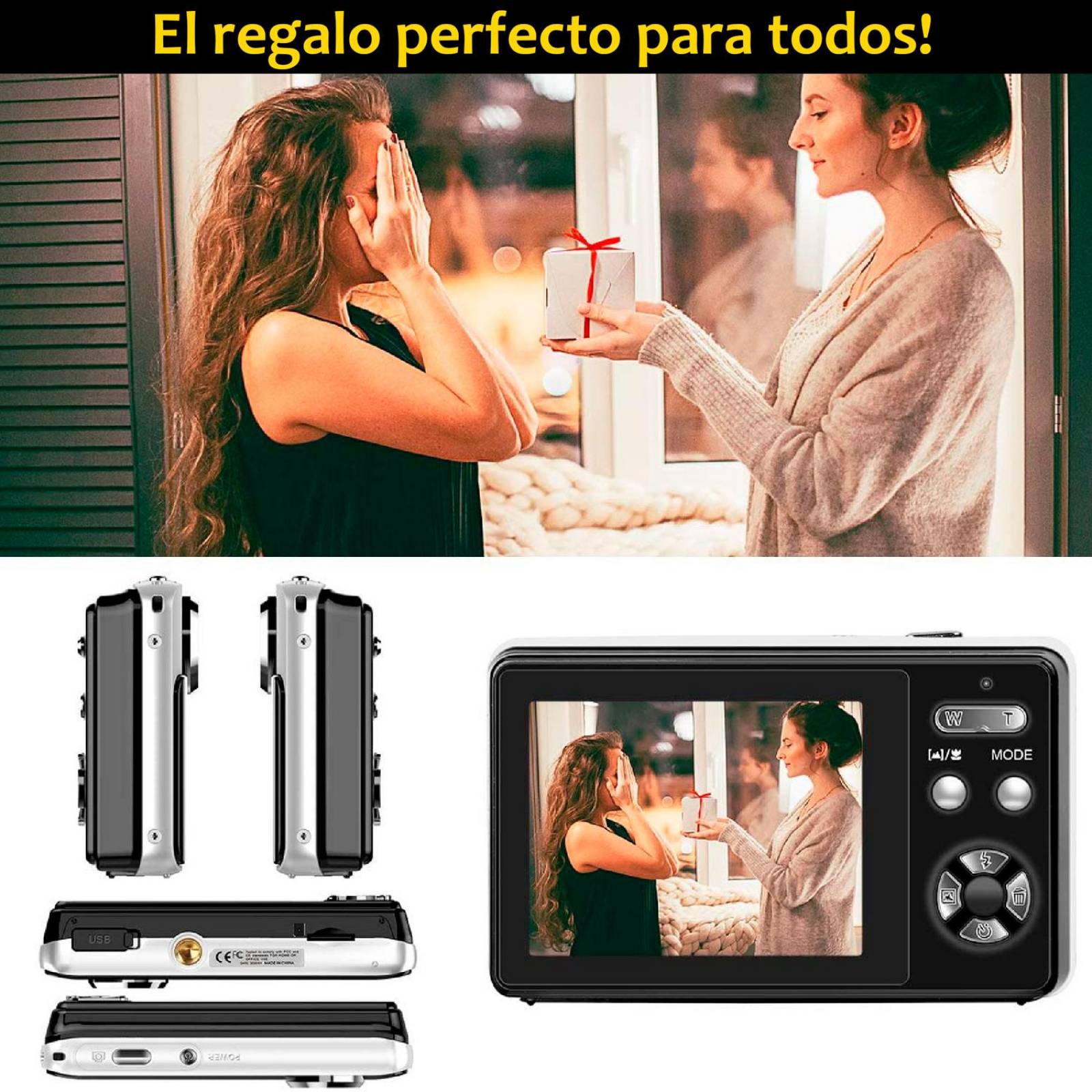 Camara digital VAK VD-AF 24Mp video 1080p Pantalla IPS 32GB .