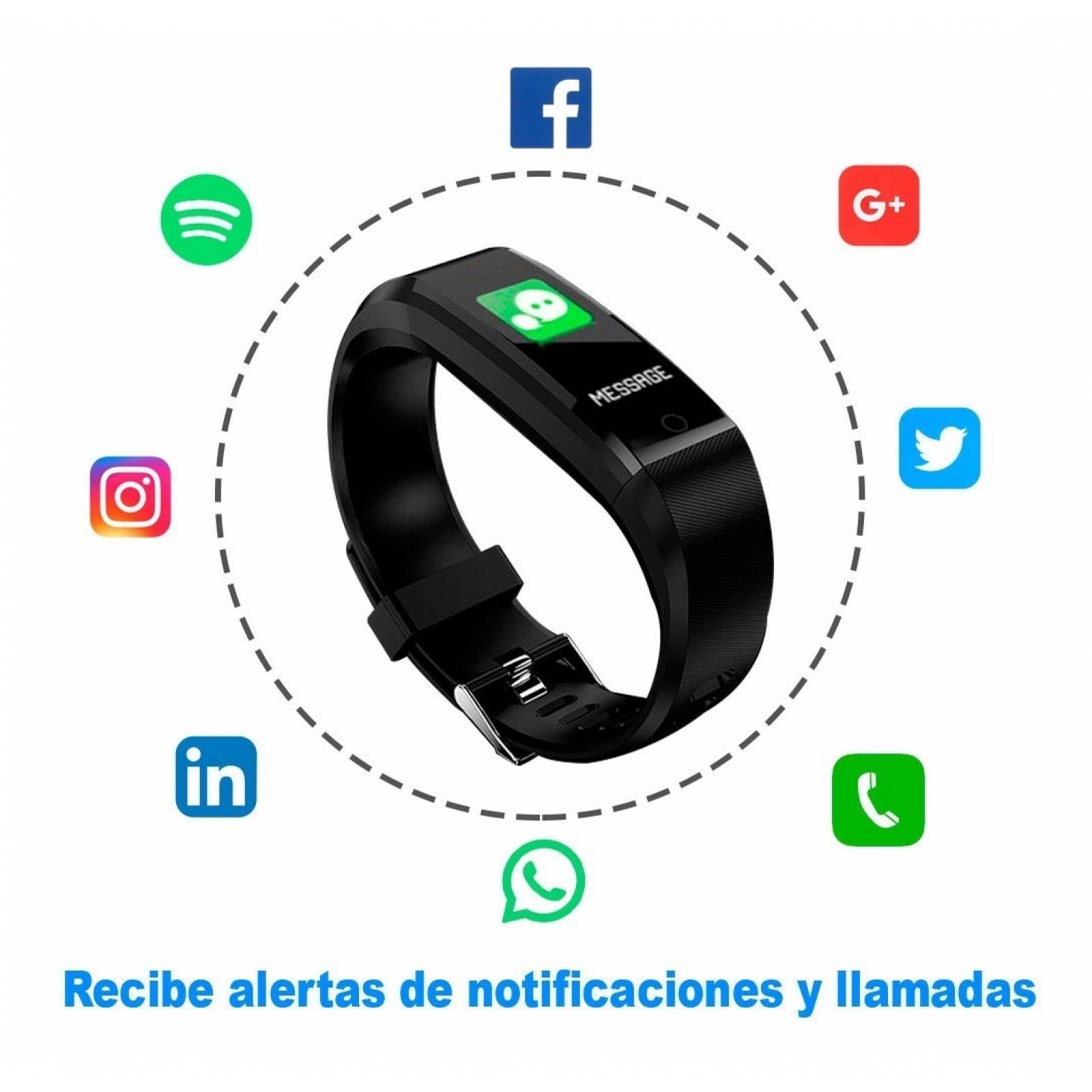 Reloj Smartwatch Vak 115 Podometro Bluetooth Sueño Musica 
