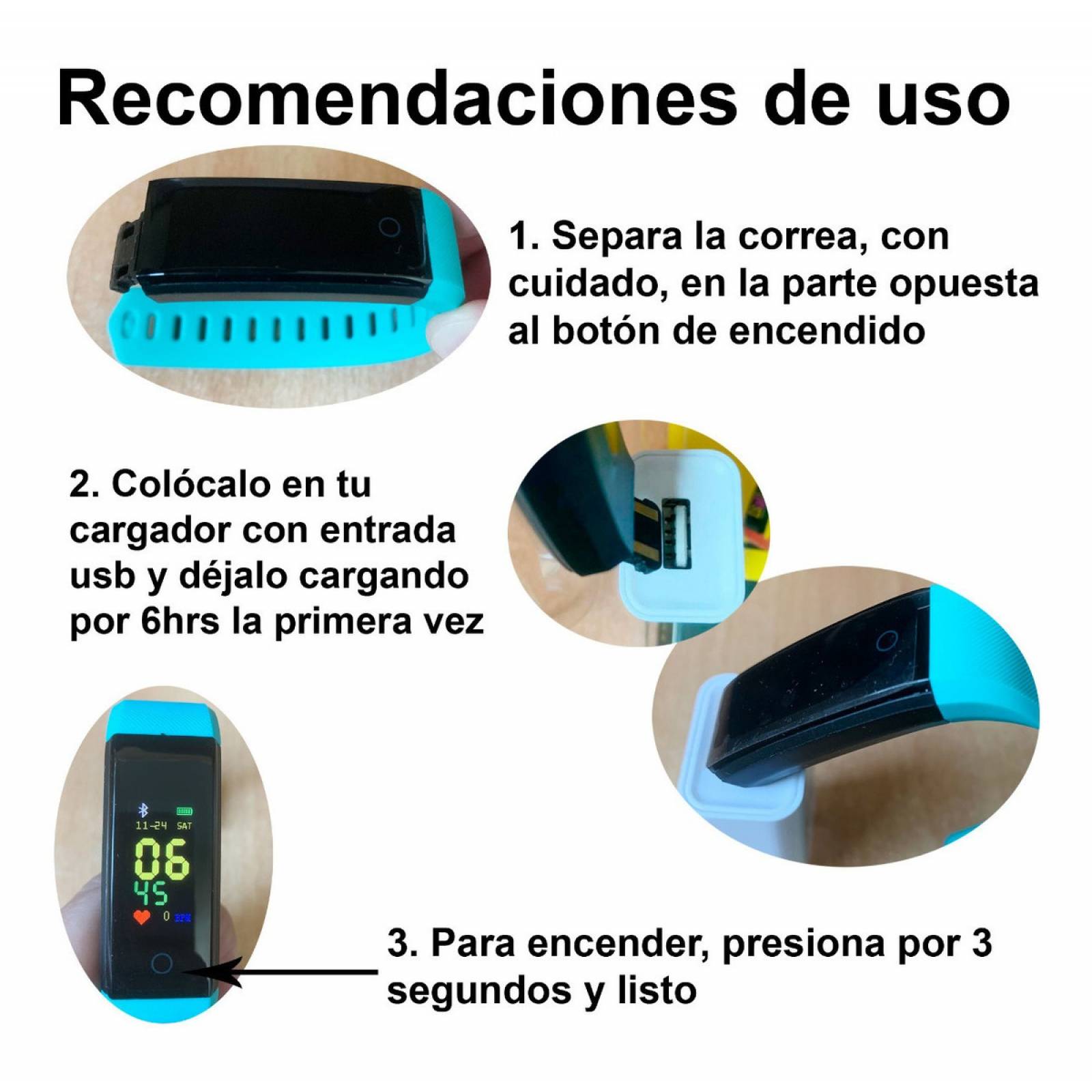 Reloj Smartwatch Vak 115 Podometro Bluetooth Sueño Musica .