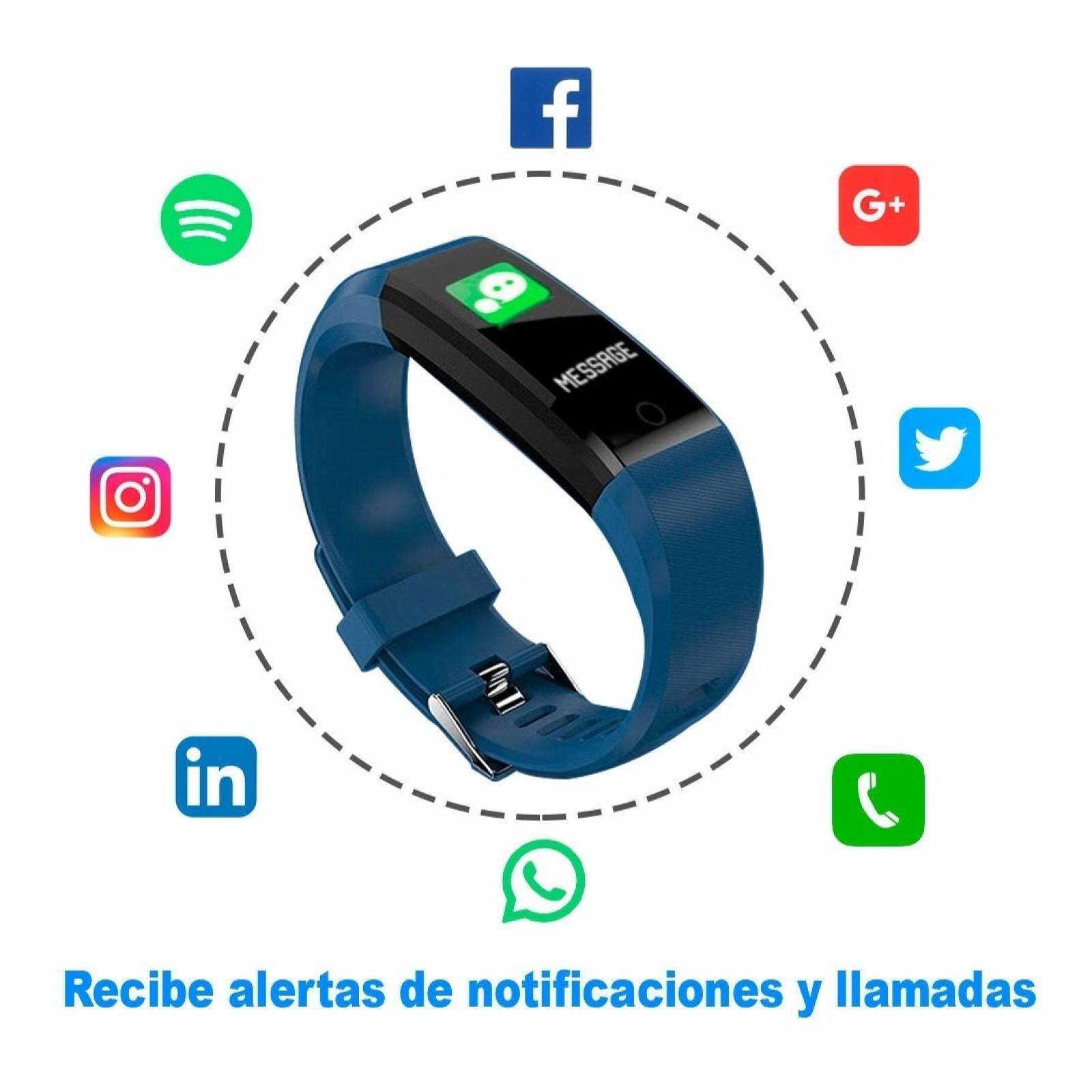 Reloj Smartwatch Vak 115 Podometro Bluetooth Sueño Musica .