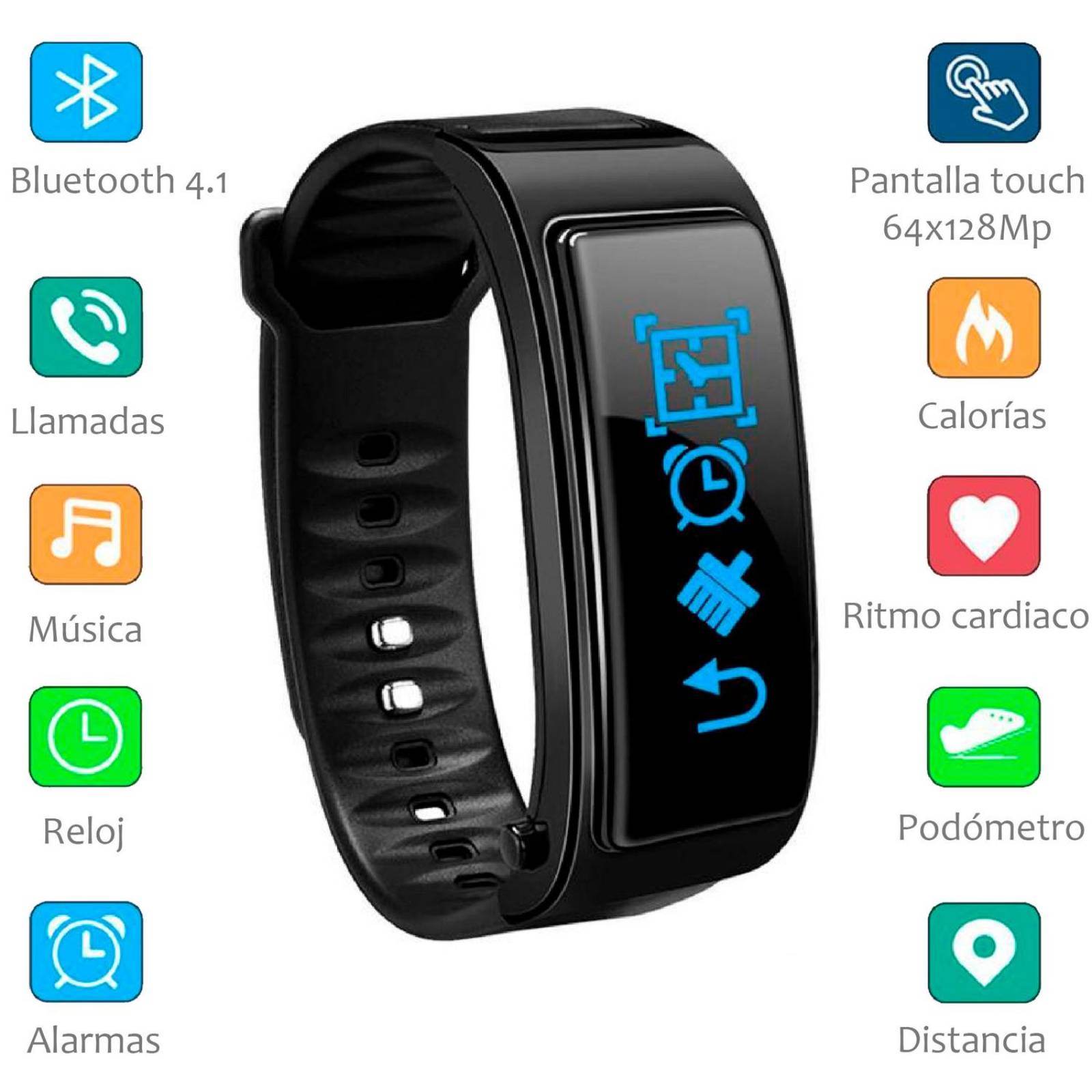 Reloj Smartwatch VAK Y3 MANOS LIBRES Bluetooth CALORIAS Musica Health 