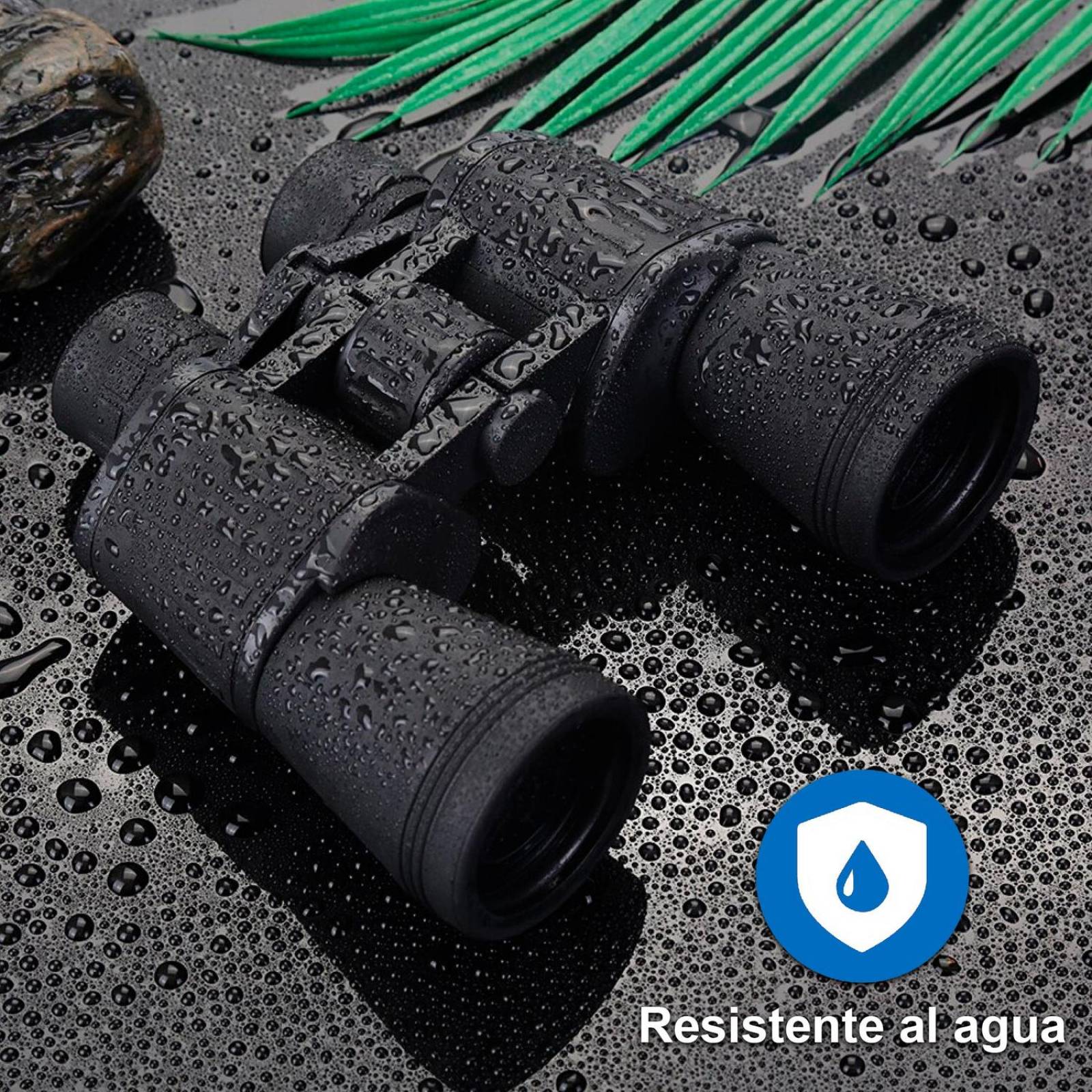 Binoculares VAK 20x50A Ahulados AGUA Alcance 10 KM Protectores y funda 