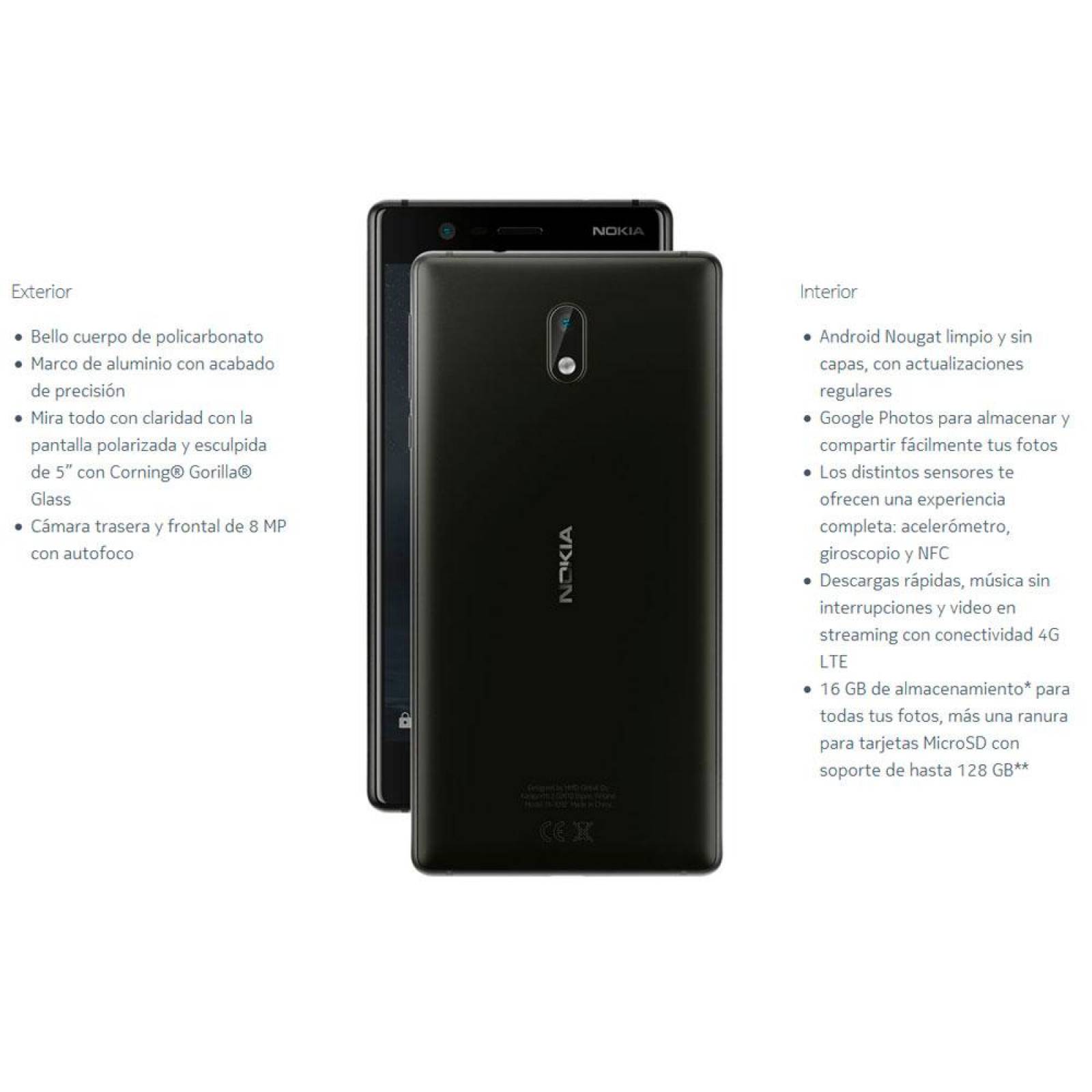 Celular Nokia 3 Android 4g Lte Hd 5' 16gb 2gb Ram 8mp Desbloqueado 