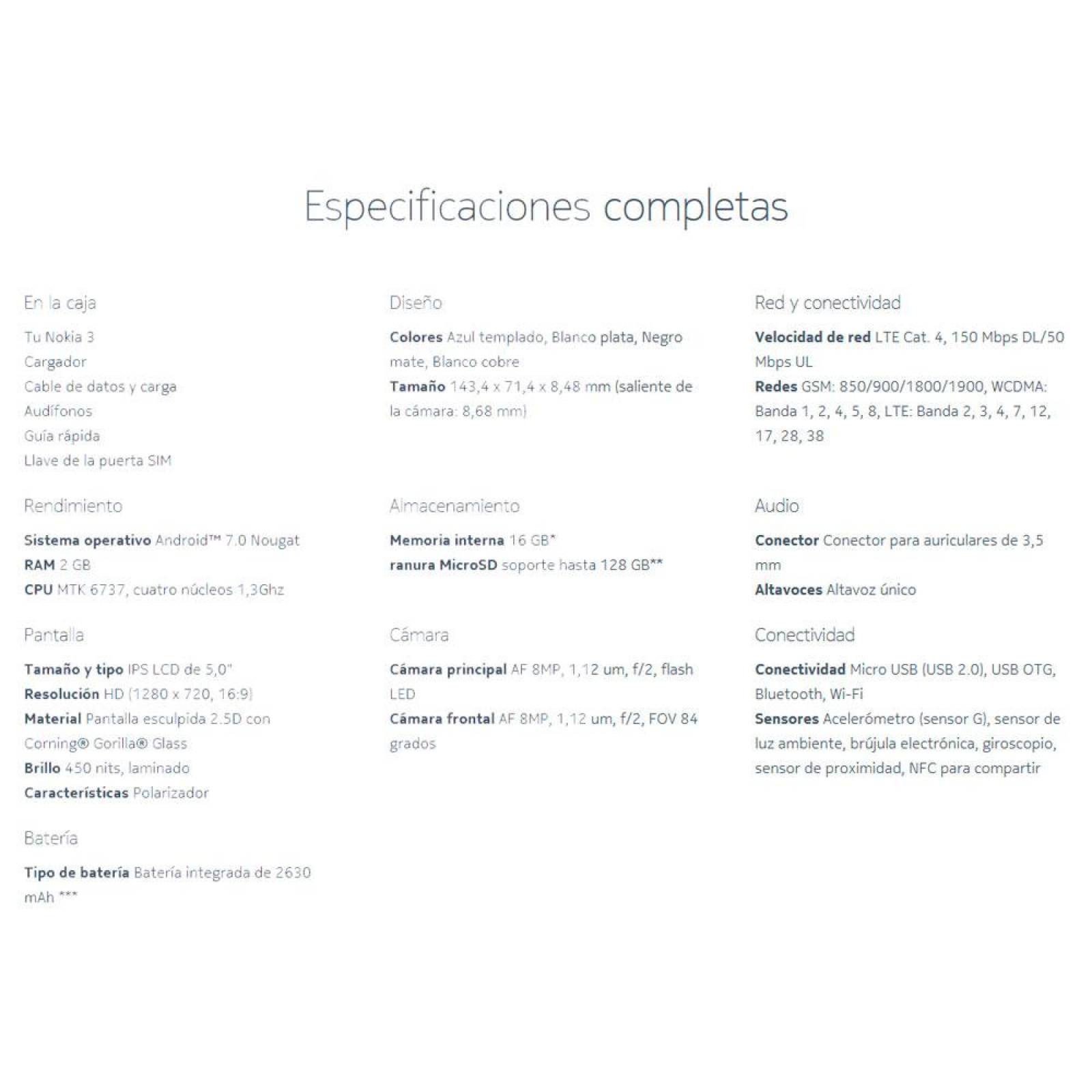 Celular Nokia 3 Android 4g Lte Hd 5' 16gb 2gb Ram 8mp Desbloqueado 