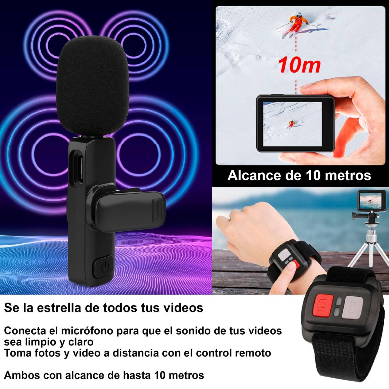 CAMARA DIGITAL DEPORTIVA V40 DOBLE PANTALLA MICROFONO 5K WIFI c AGUA 