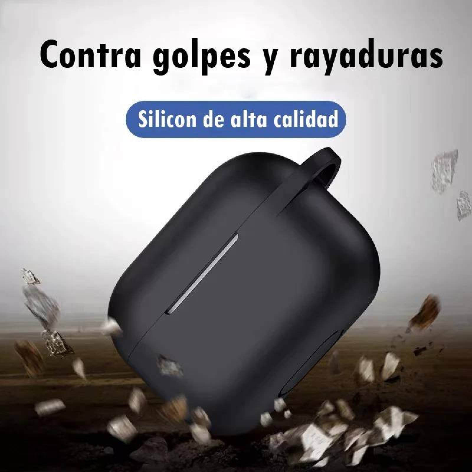 Funda Silicon Para AirPods Pro Gadget Collection Mx Con Gancho Negro