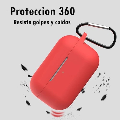 Funda Silicon Para AirPods Pro Gadget Collection Mx Con Gancho Rojo