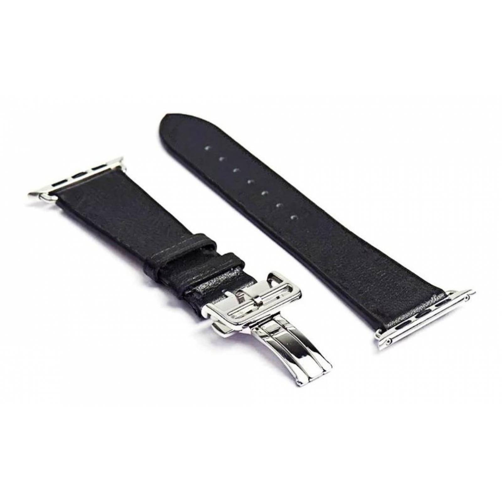 Correa De Piel Con Broche Desplegable Para Apple Watch
