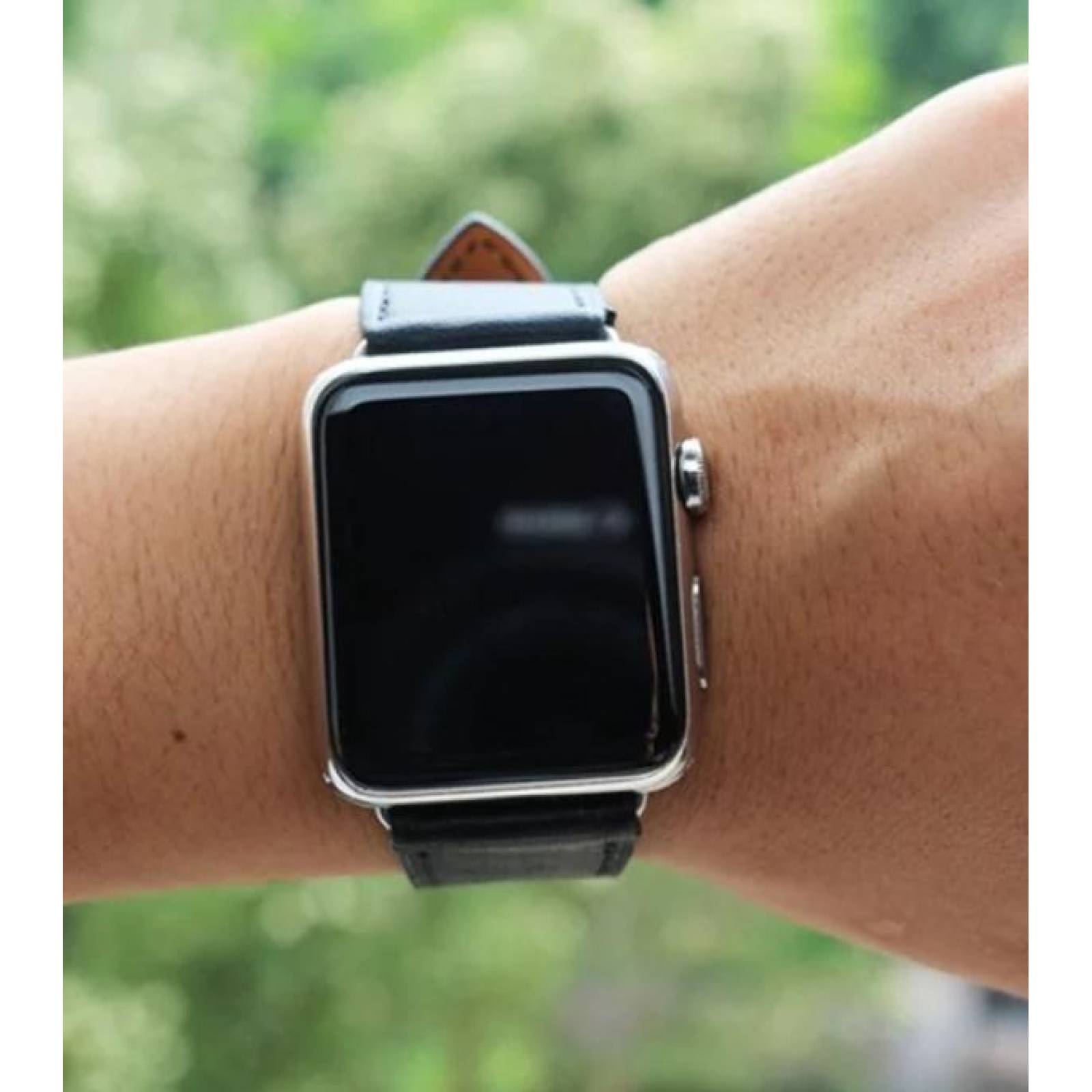 Correa De Piel Con Broche Desplegable Para Apple Watch