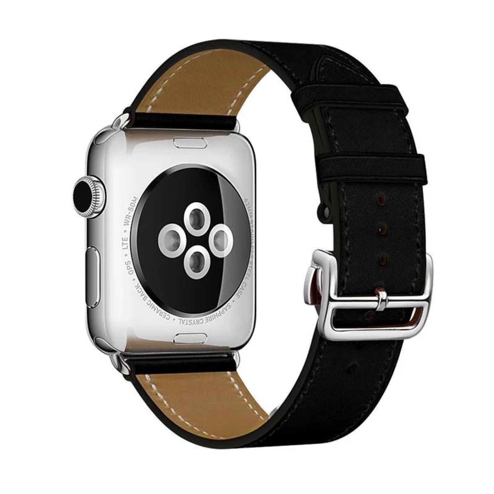 Correa De Piel Con Broche Desplegable Para Apple Watch