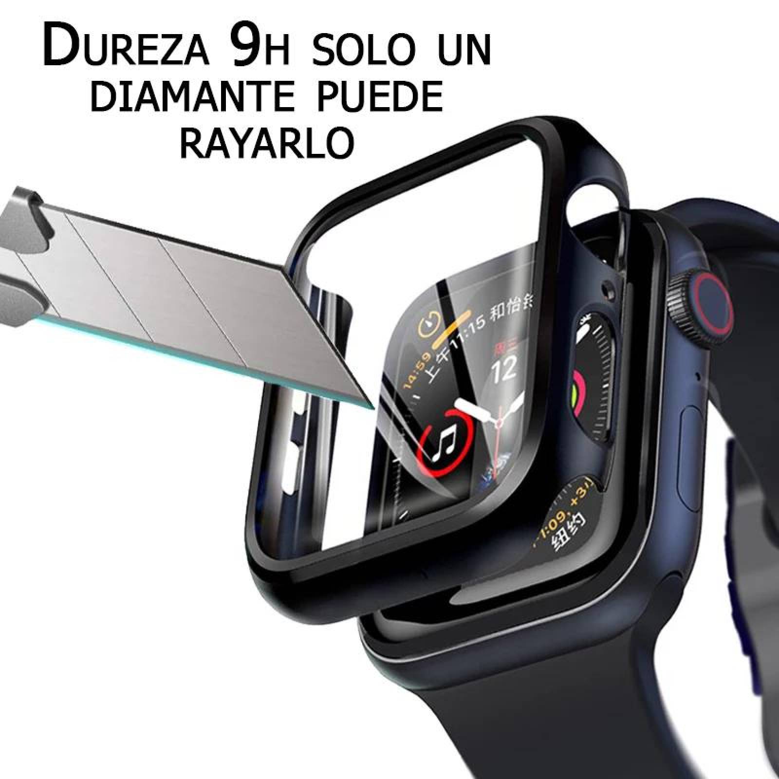 Funda Protector Con Mica de Cristal Templado para Apple Watch Series 4 Y 5 De 40 y 44MM 