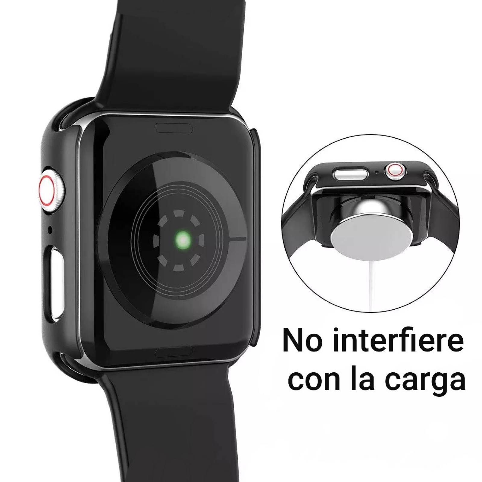 Funda Protector Con Mica de Cristal Templado para Apple Watch Series 4 Y 5 De 40 y 44MM 