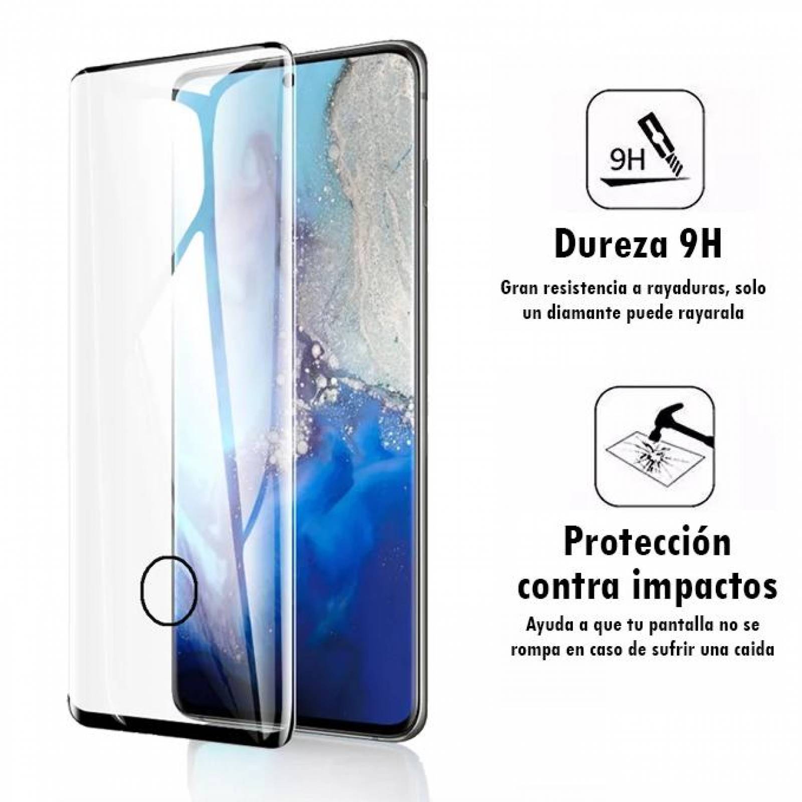 Mica de Cristal Templado Curvo para Samsung S20