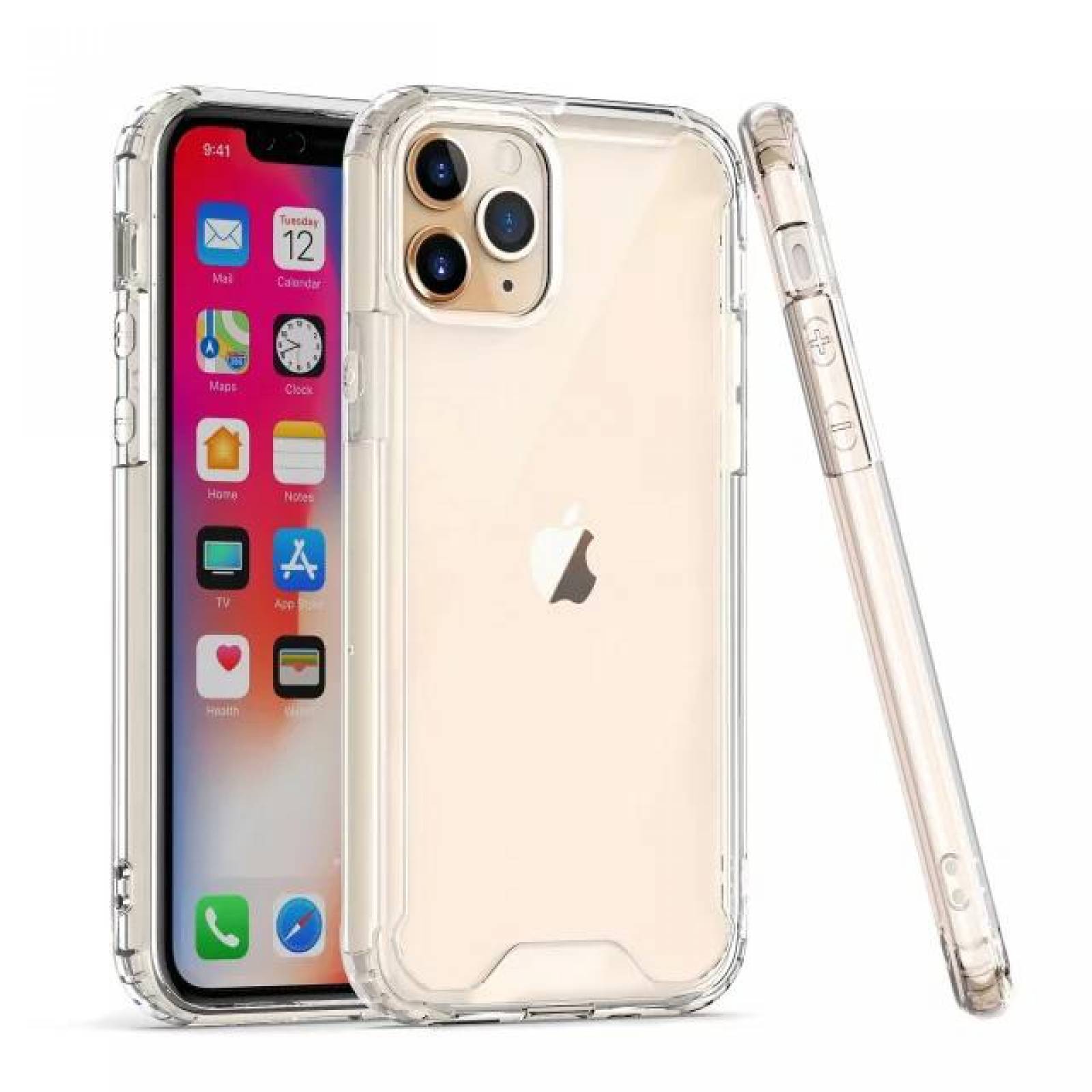 Funda transparente y película compatible para iPhone 11, 12, 13 Max, color  transparente, iPhone 11, normal