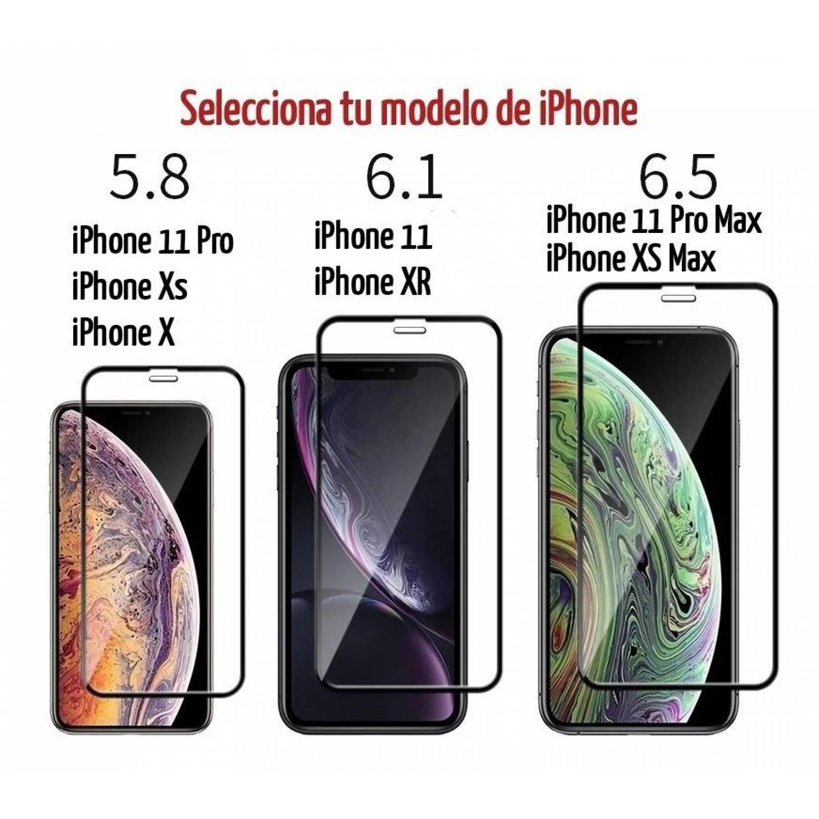 Mica Cristal Templado 9D Para iPhone 11 Pro Max y iPhone XS Max