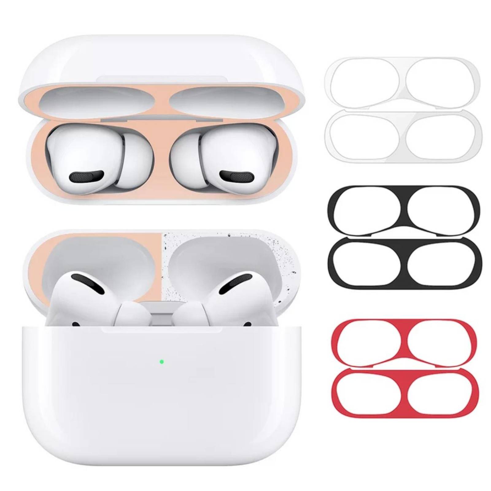 Funda y kit de Accesorios para Airpods Pro 9 piezas Color Negro