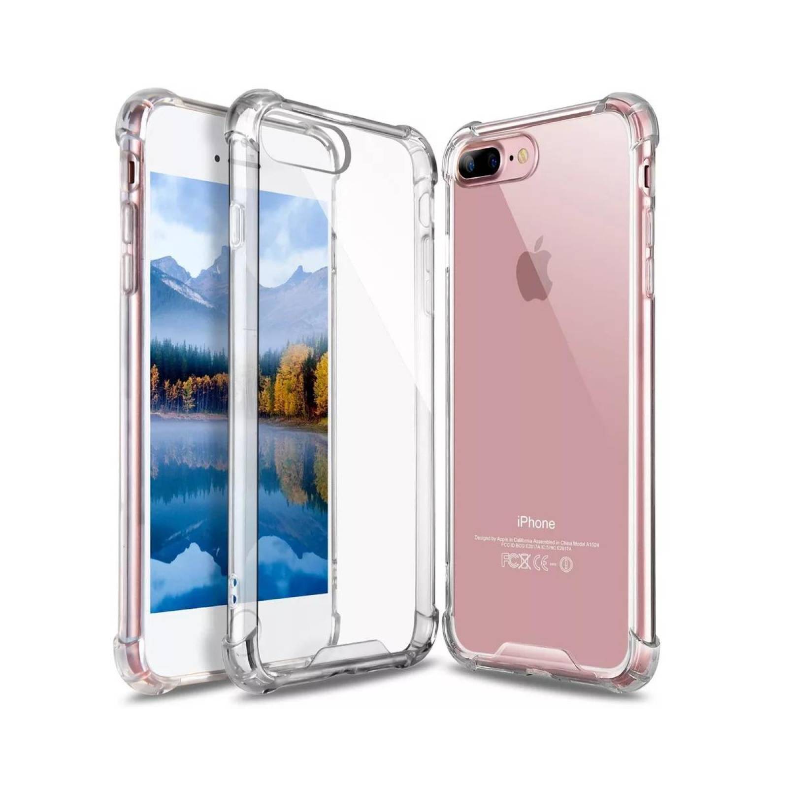 Funda transparente airbag antishock para iPhone Se 2020, iPhone 8 y 7