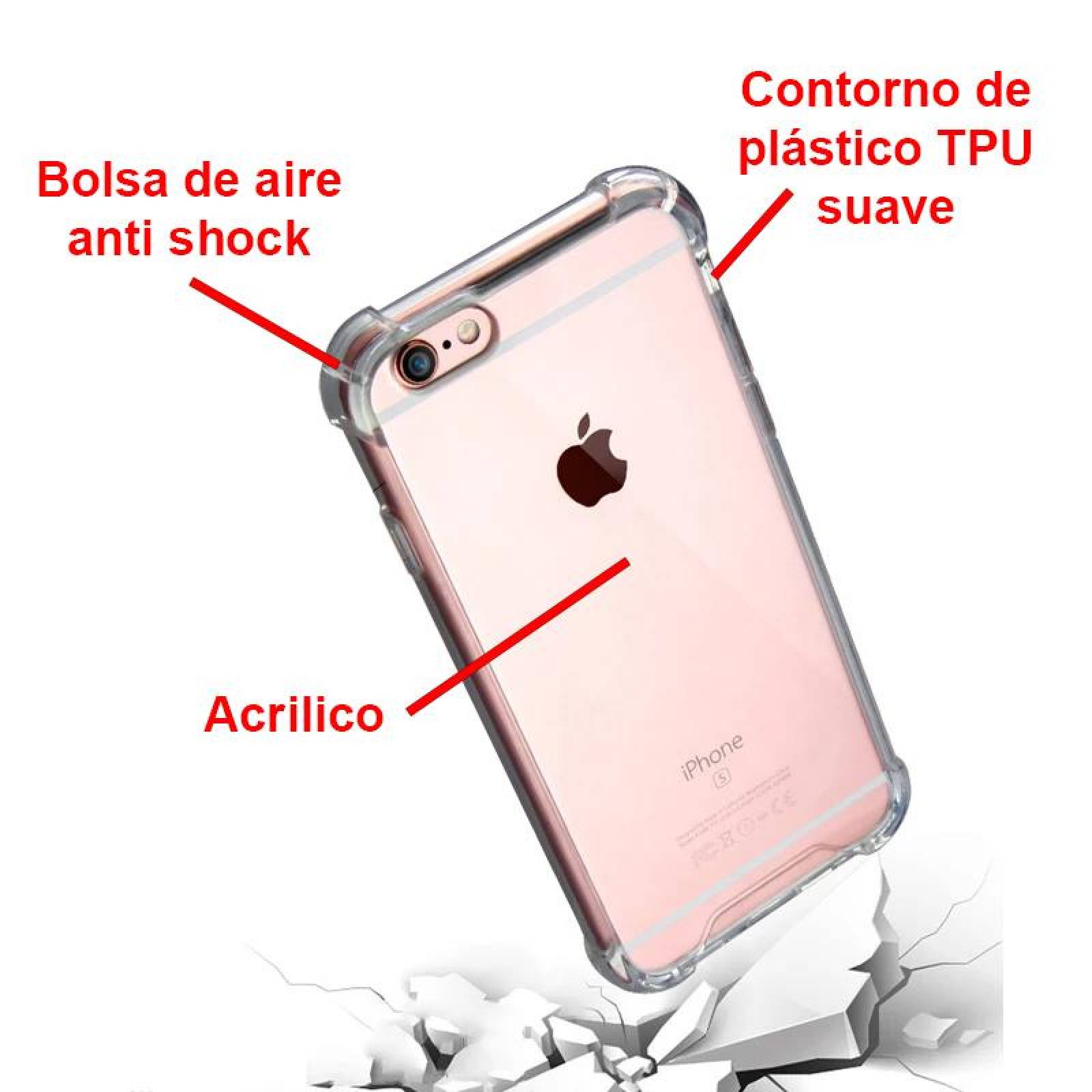 Funda transparente airbag antishock para iPhone Se 2020, iPhone 8 y 7