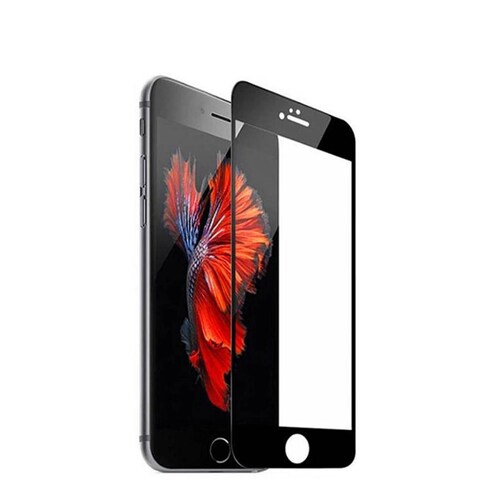 Mica de Cristal Templado 9D para iPhone 8 y 7 Plus Negro