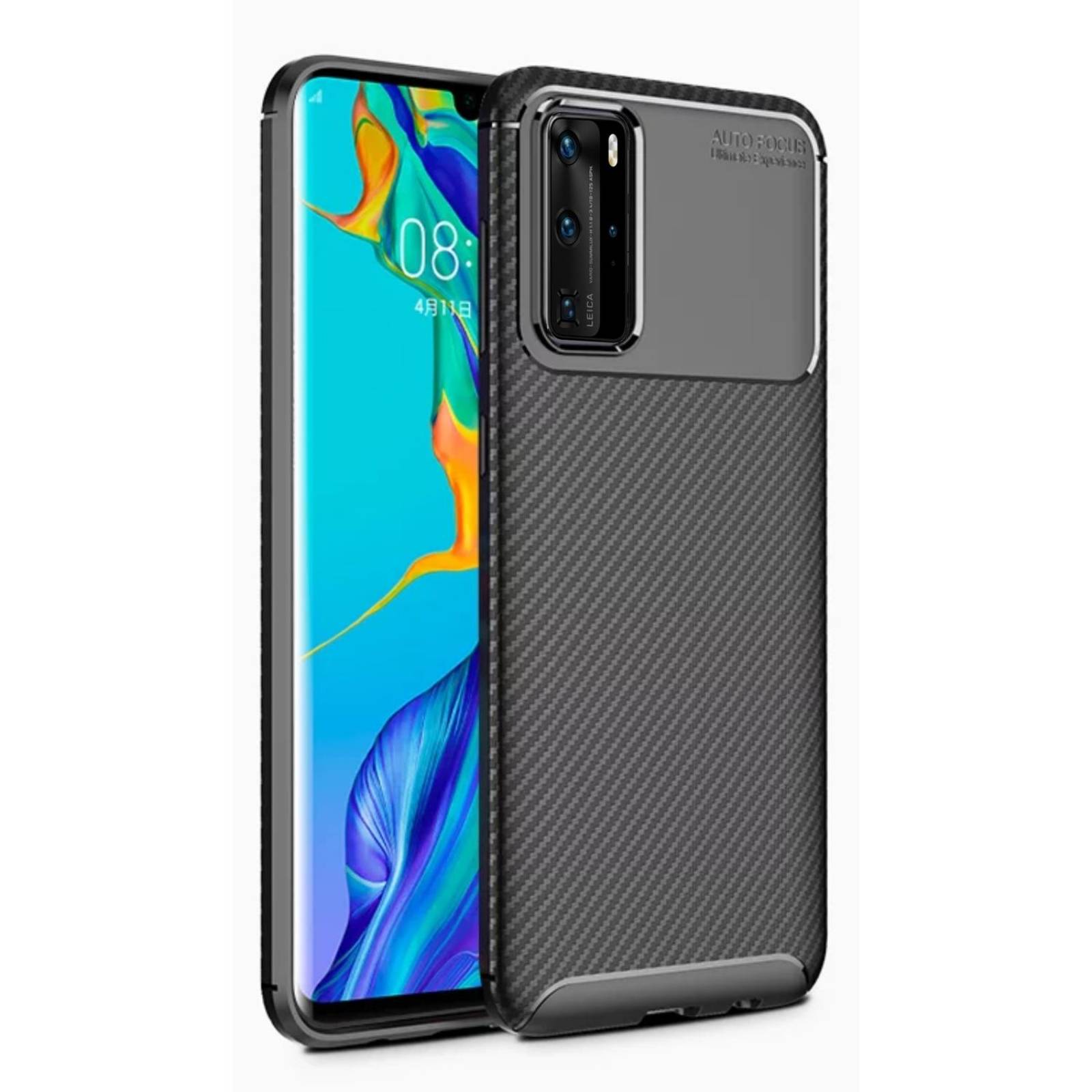 Funda Tipo Fibra de Carbono para Huawei P40 Pro