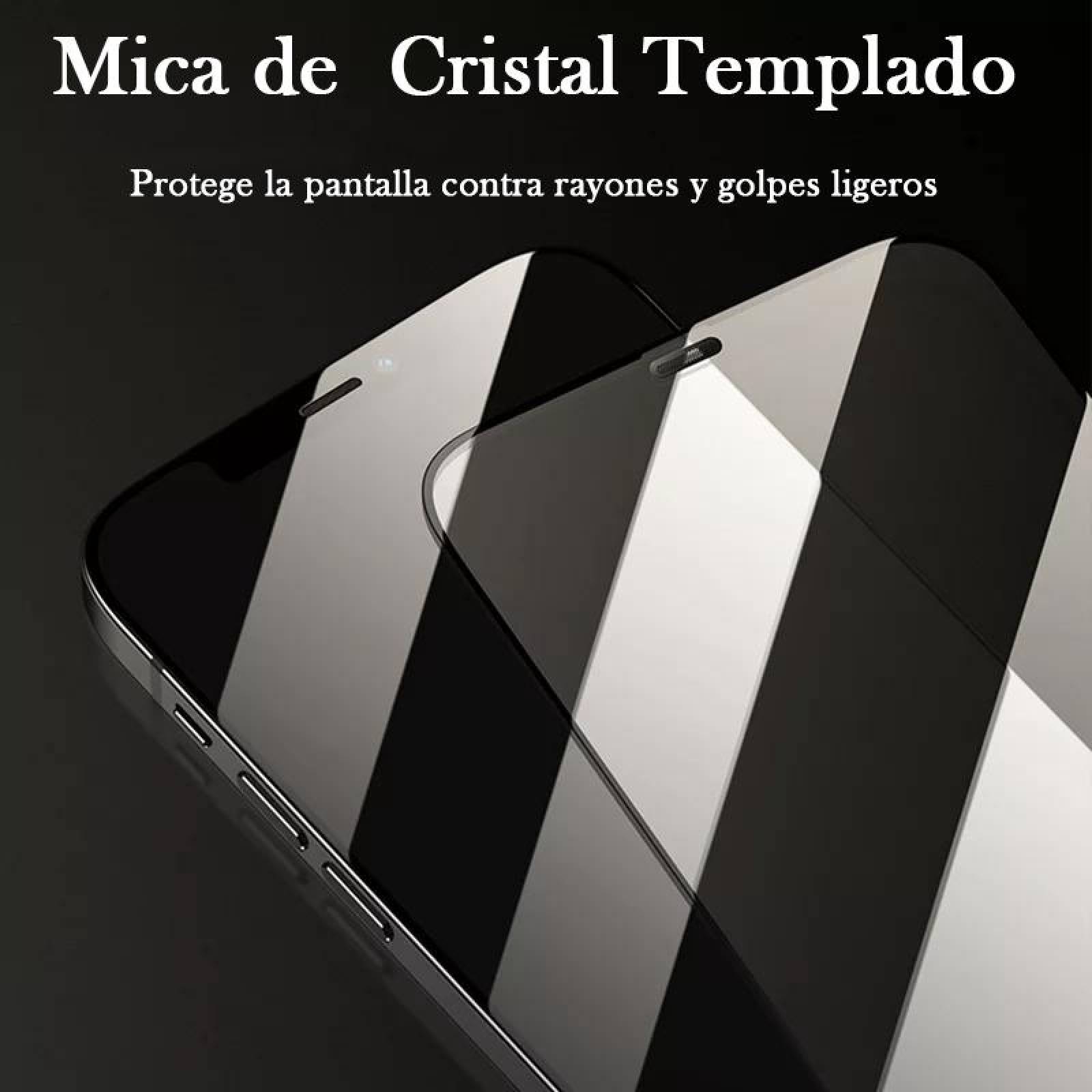 Protector de pantalla para iPhone 14 Pro Max, Vidrio templado, Doble  adhesivo pantalla y bordes, Borde negro