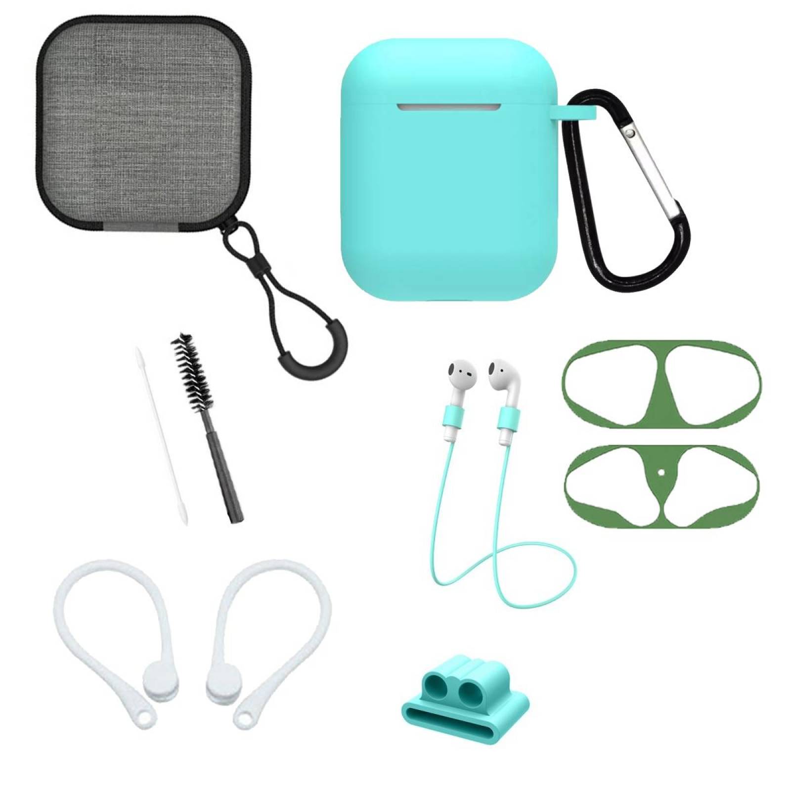 Funda y kit de accesorios 9 en 1 para Airpods 2 o 1 
