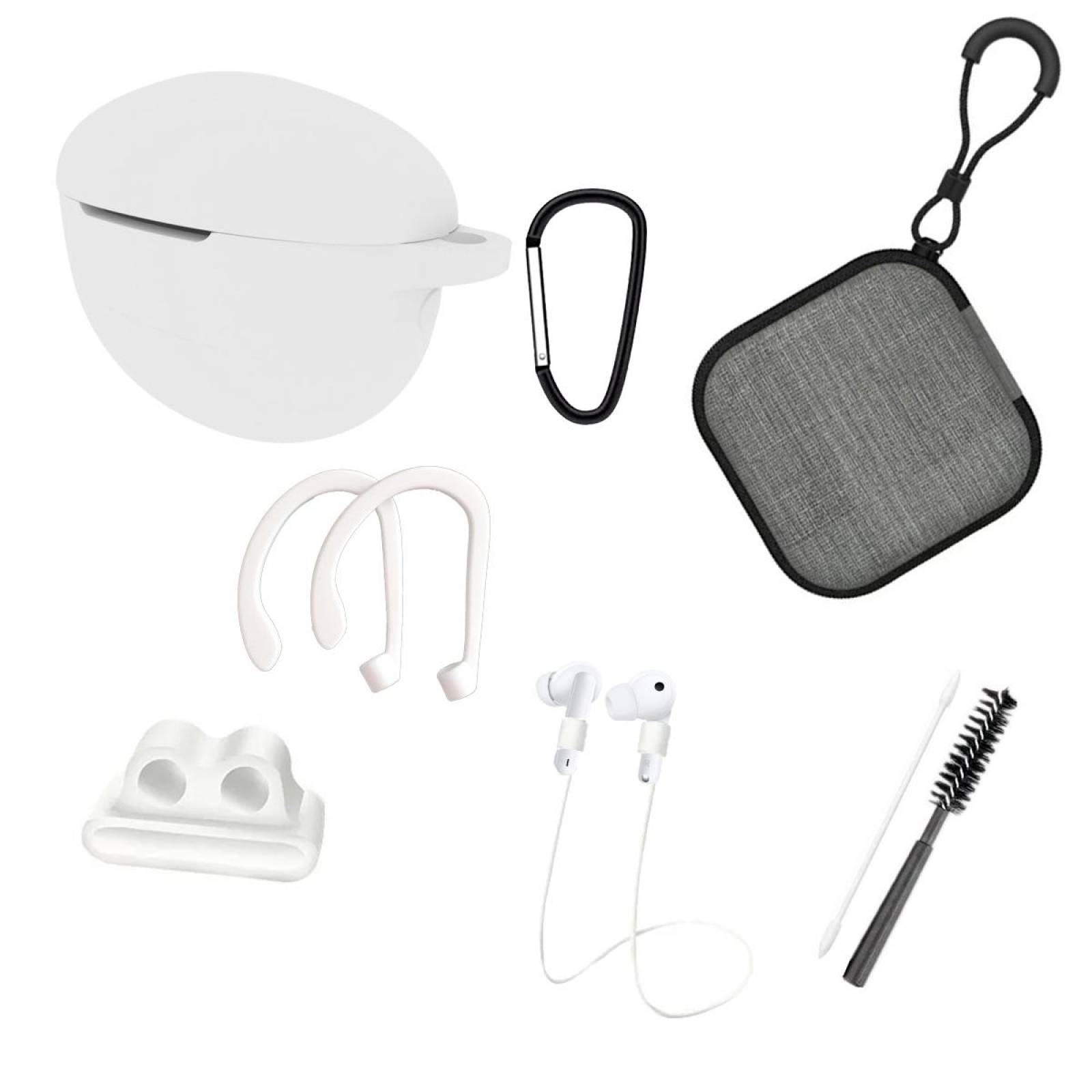 Funda Y Kit De Accesorios 8 En 1 Para Huawei Freebuds 4i Blanco