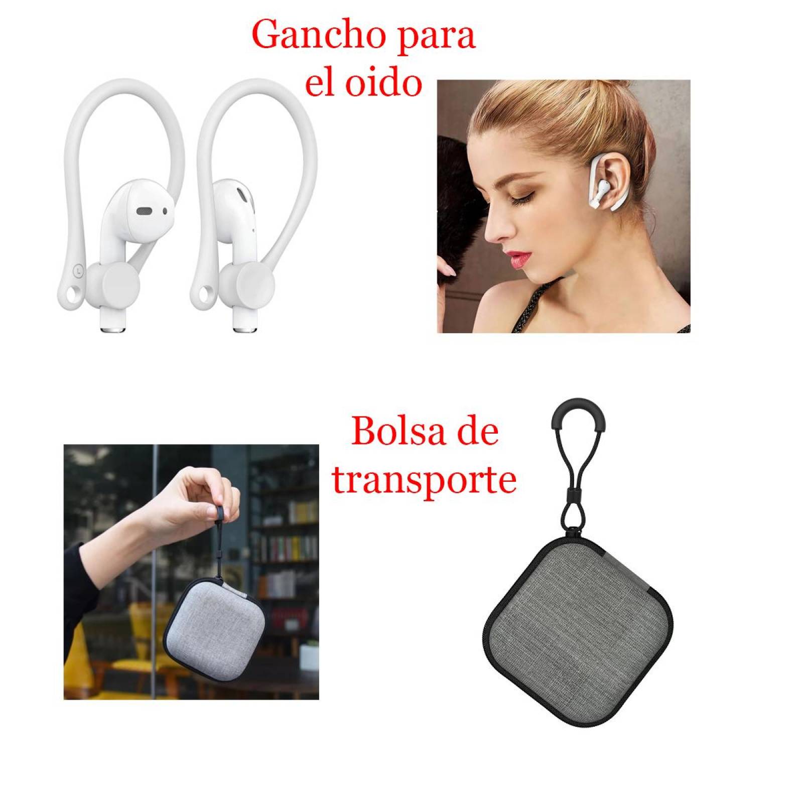 Funda Alto Brillo Y Kit Accesorios Para AirPods Pro 9 Piezas Azul marino