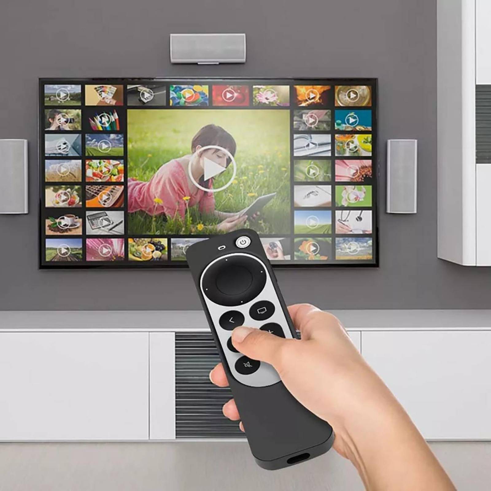 Funda para control Siri Remote 2 Gen 2021 de Apple Tv 4k Blanco