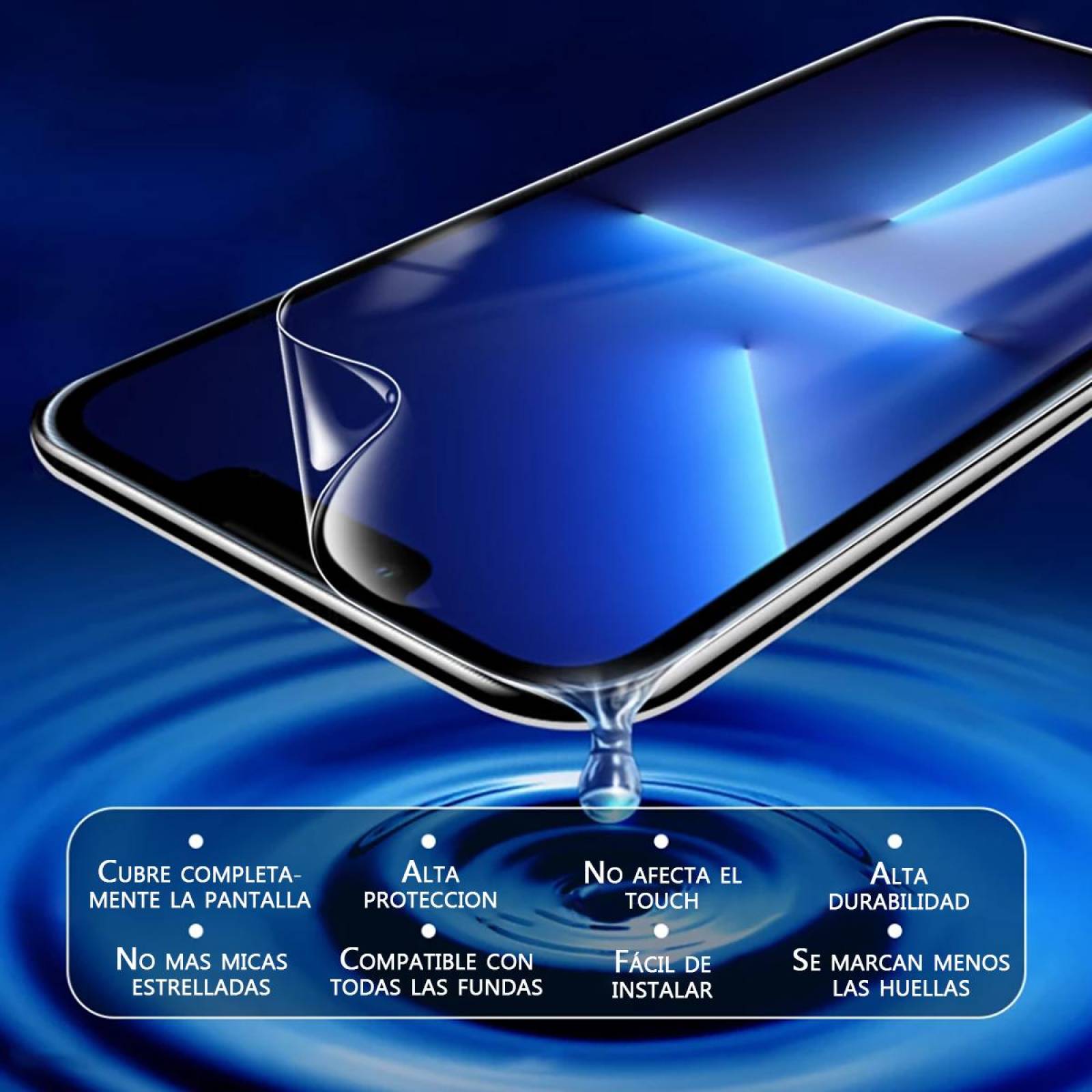 Mica Nano Hidrogel Compatible con iPhone 13 Pro Max