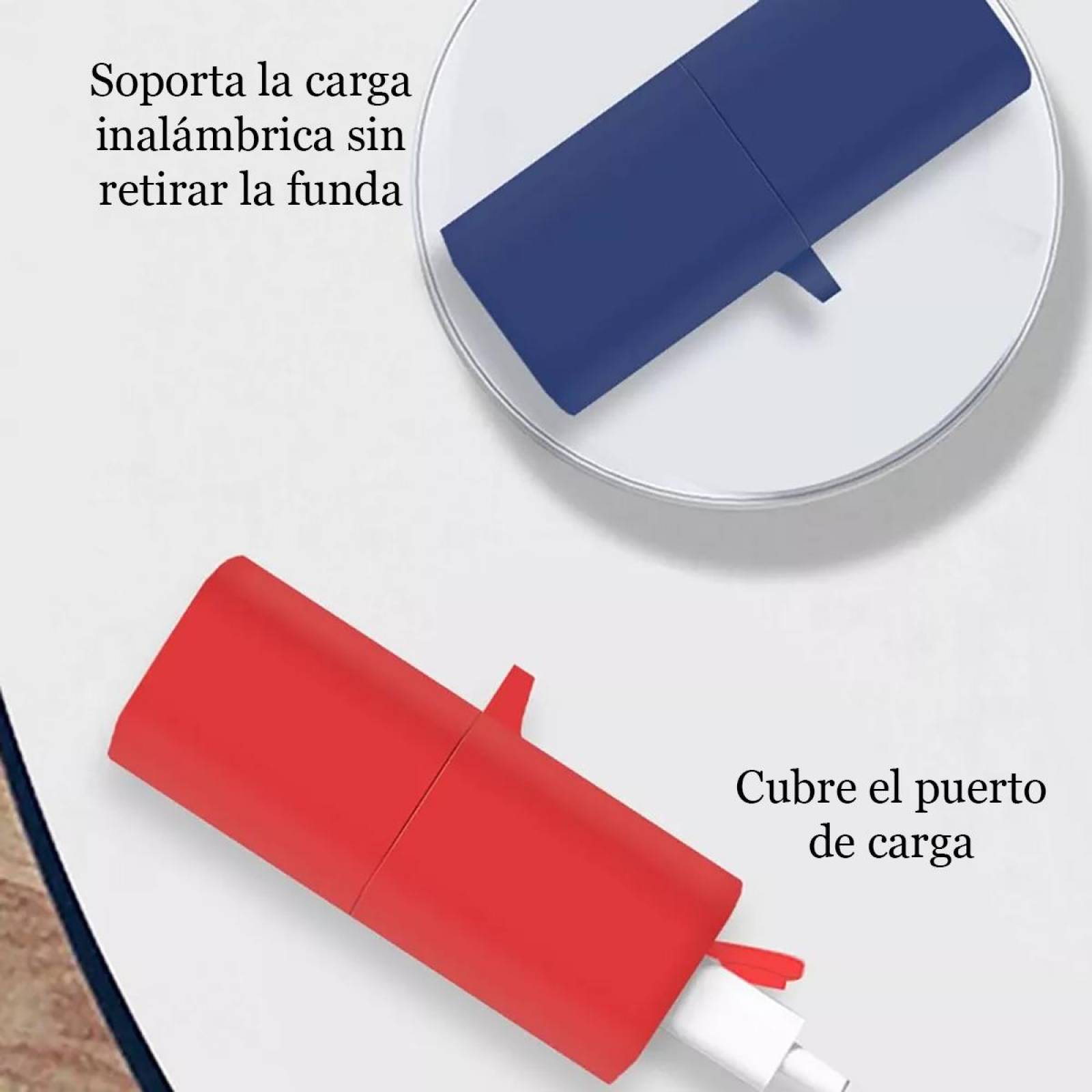 Funda y kit accesorios 8 en 1 para Huawei Freebuds Lipstick Rojo