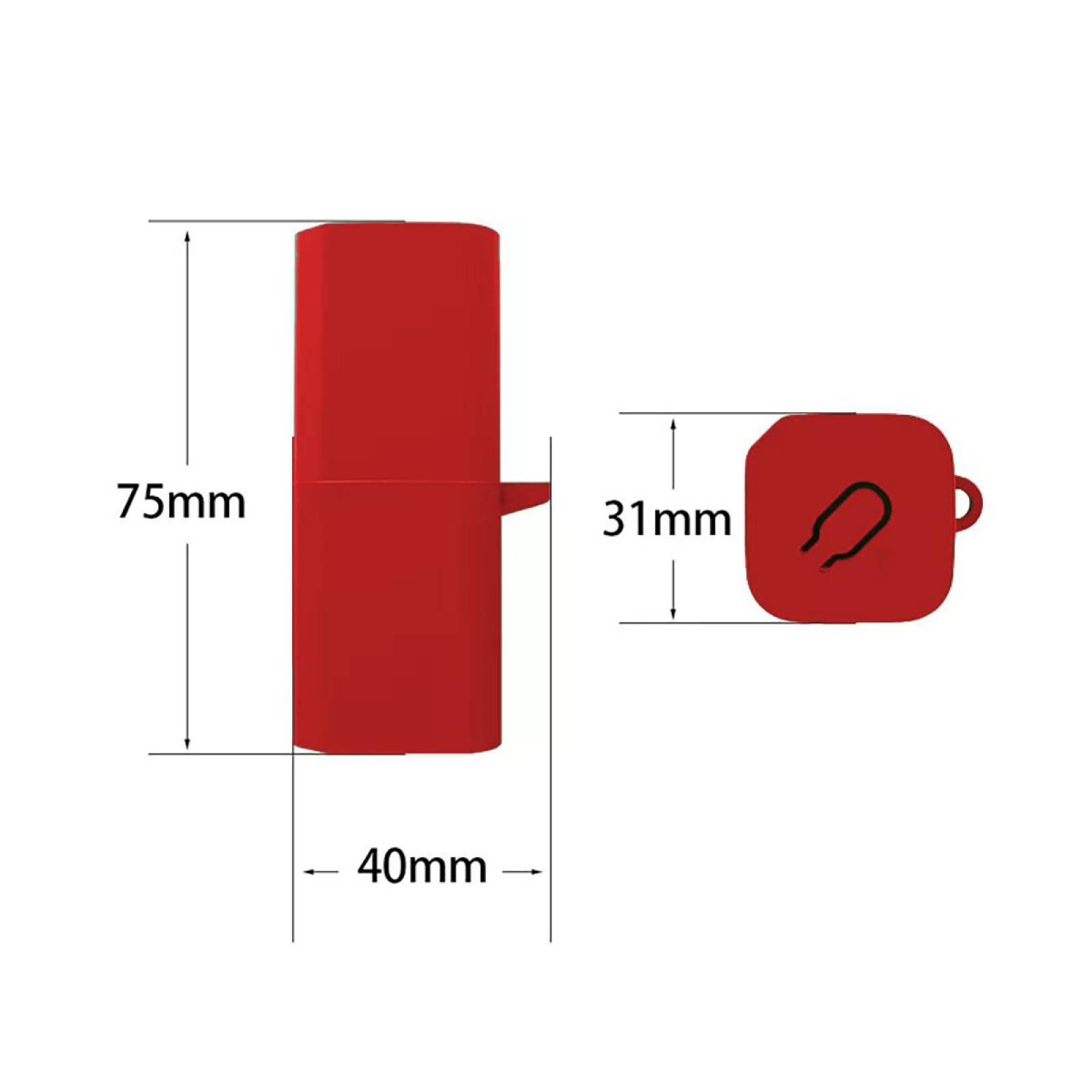 Funda y kit accesorios 8 en 1 para Huawei Freebuds Lipstick Rojo