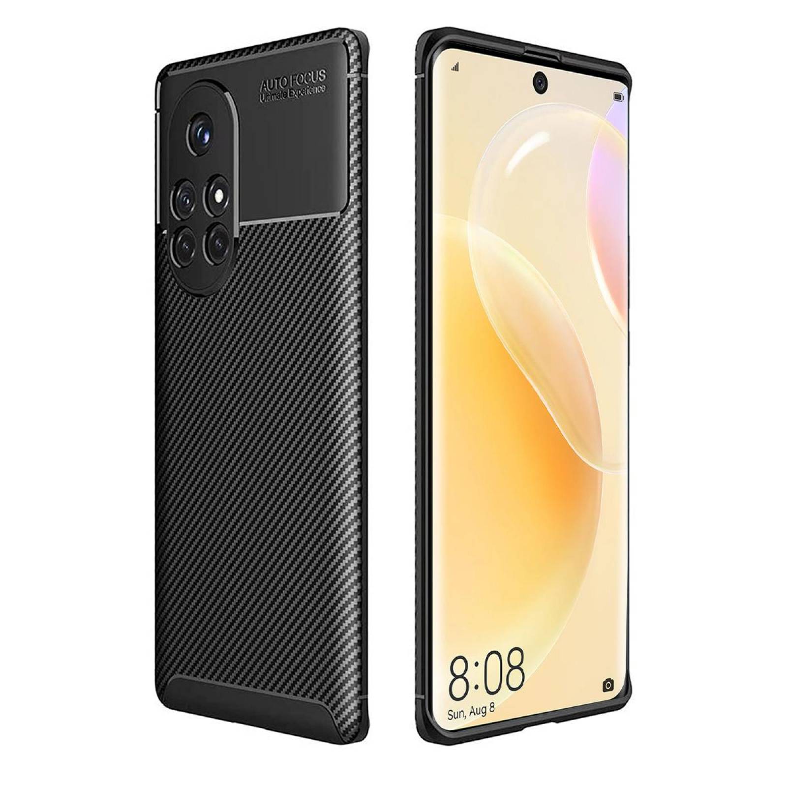 Funda Acabado tipo Fibra de Carbono Para Huawei Nova 8 