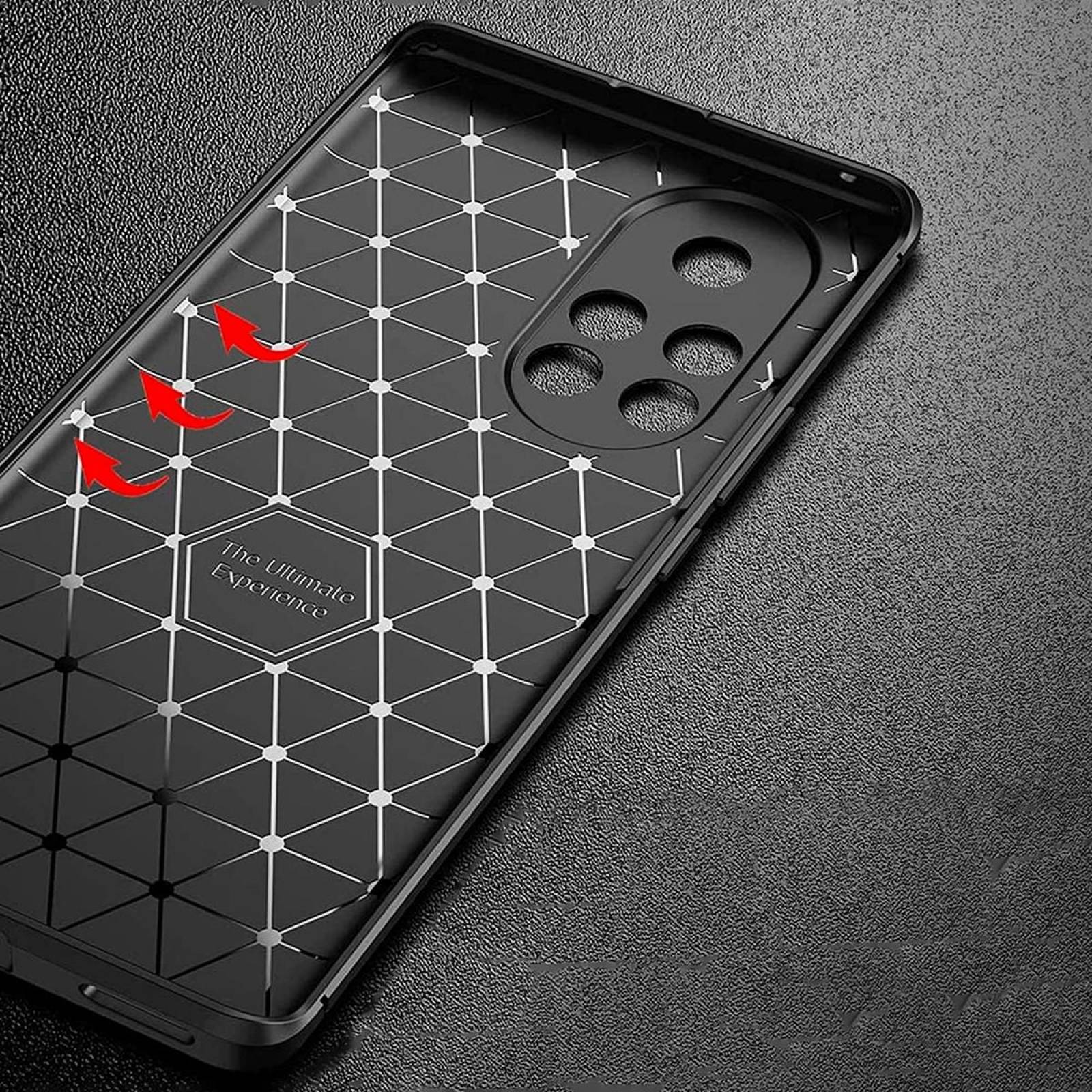 Funda Acabado tipo Fibra de Carbono Para Huawei Nova 8 