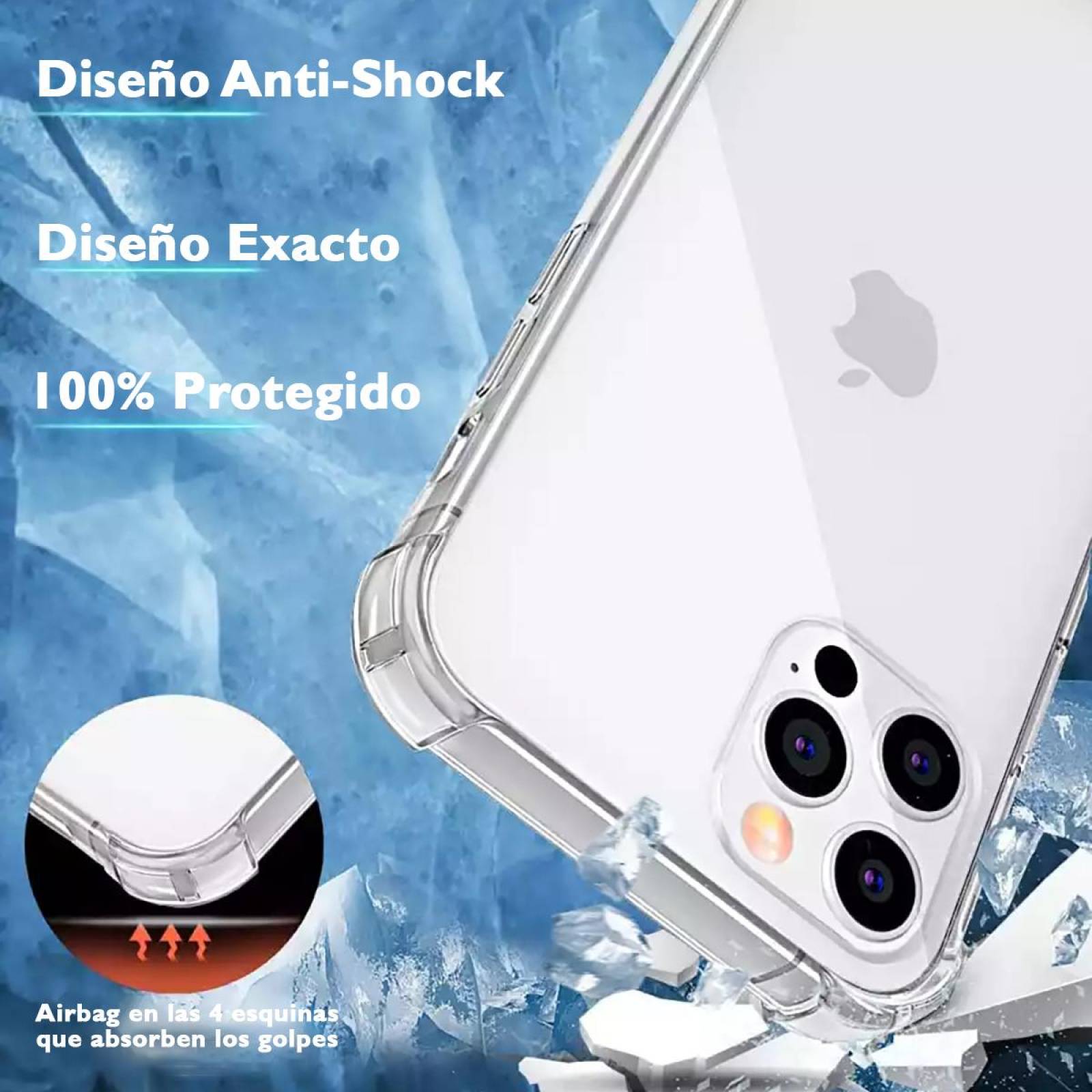 Funda +2 Micas Pantalla +1 Mica Cámara Para iPhone 13 Pro