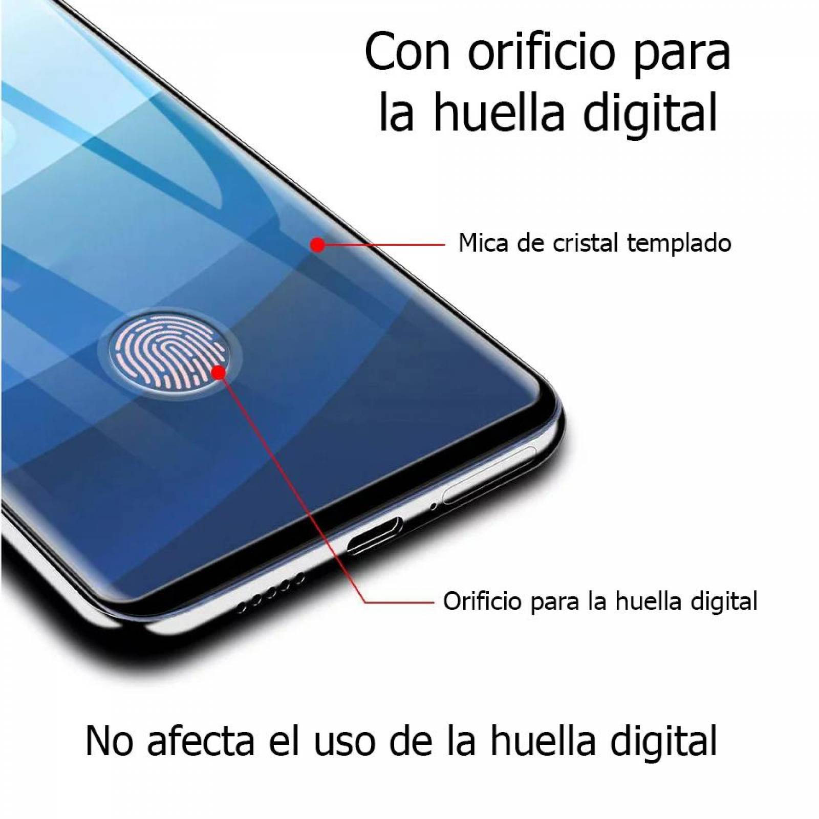 Mica Cristal Templado Para S22 Ultra Con Orificio de Huella