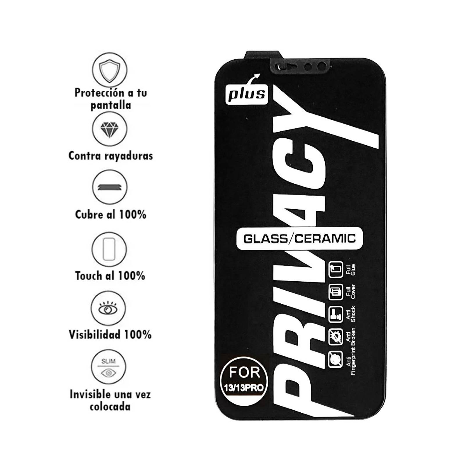 Mica Cristal Templado / Cerámica Privacidad Plus Para iPhone 13