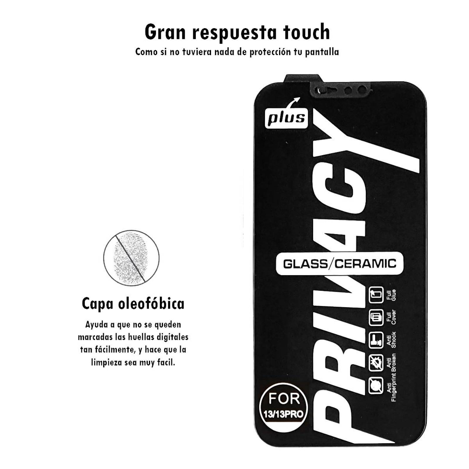 Mica Cristal Templado / Cerámica Privacidad Plus Para iPhone 13