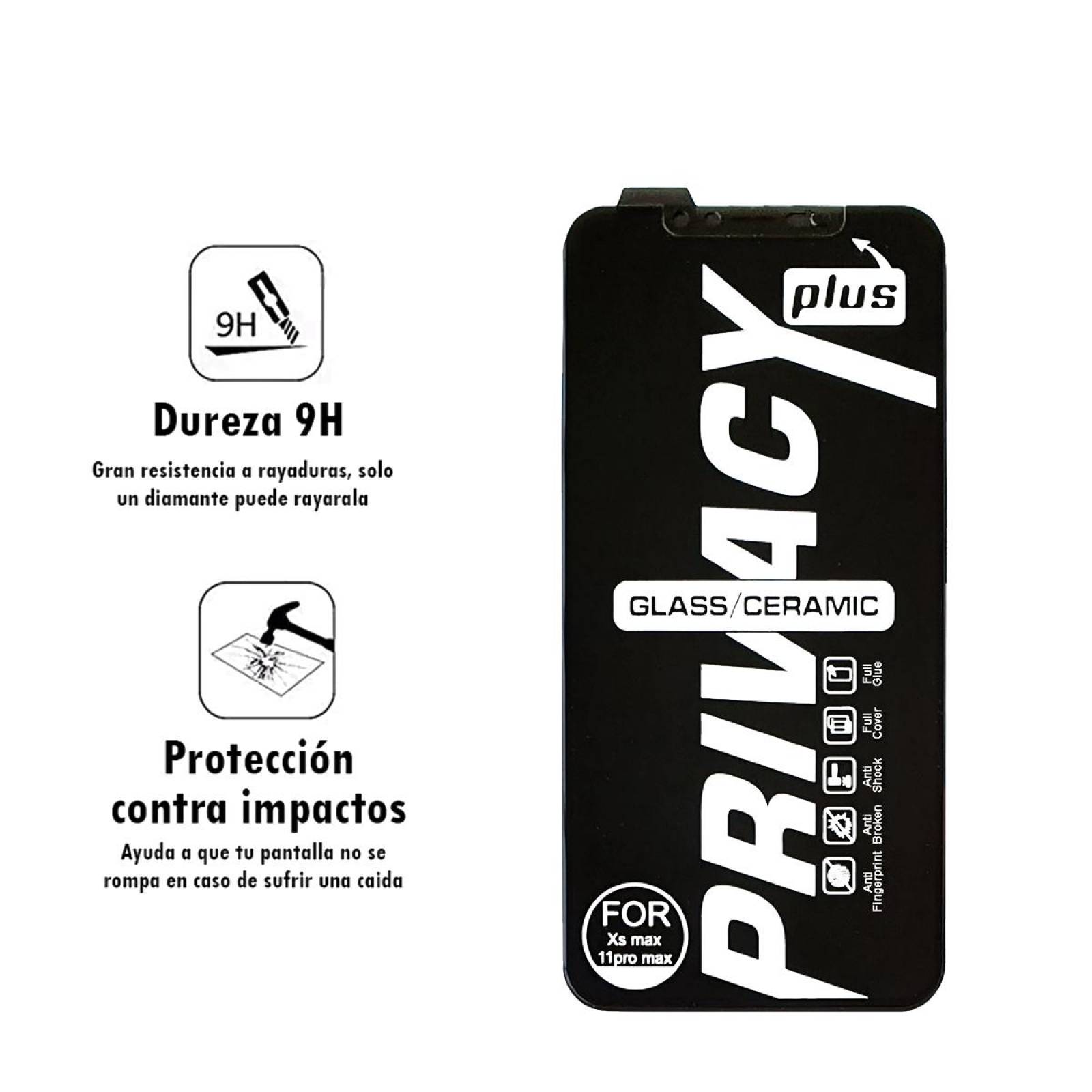 Mica Cristal Templado / Cerámica Privacidad Plus Para iPhone 11 Pro Max