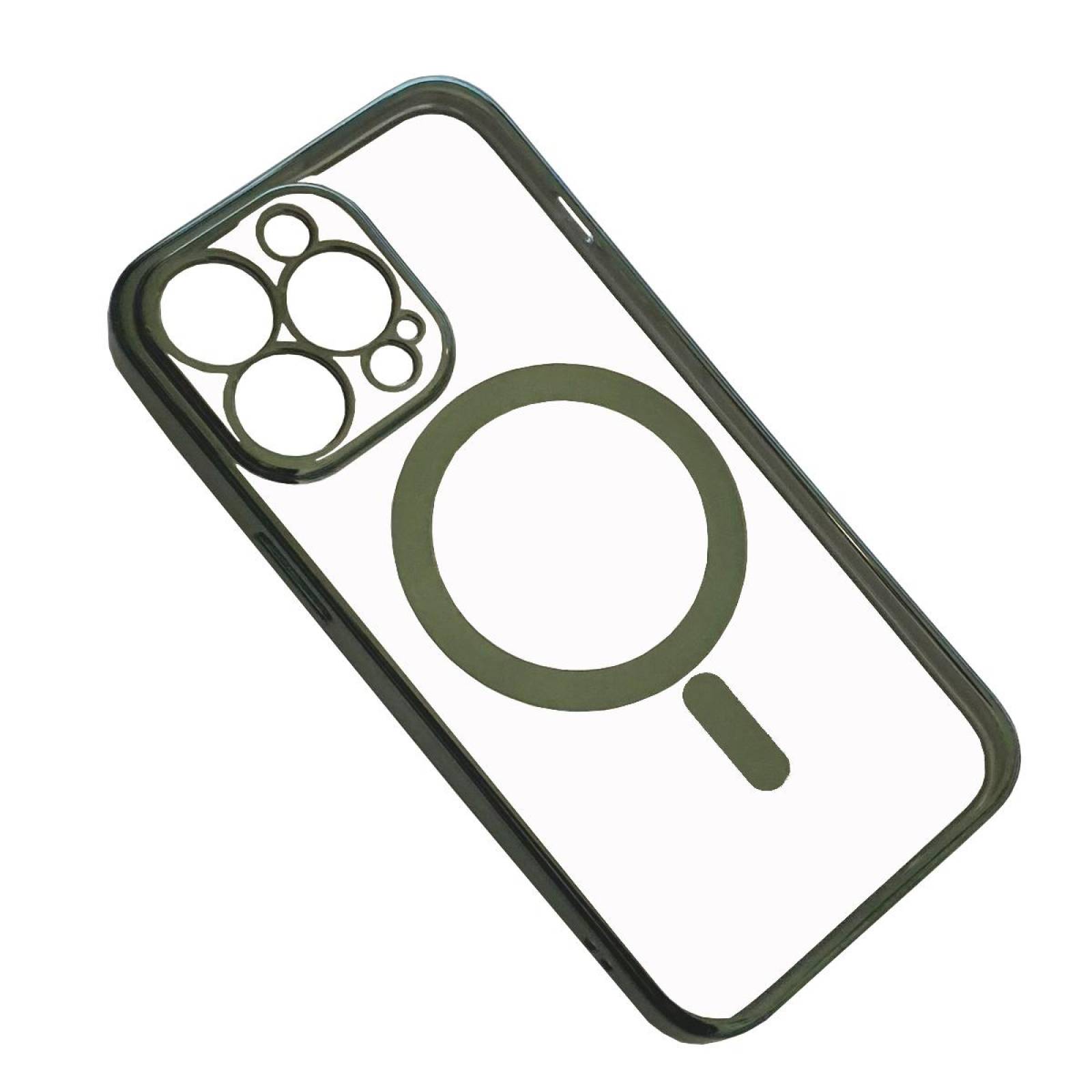 Funda Magsafe con Protector de Cámara para Iphone 13 Pro Max Verde