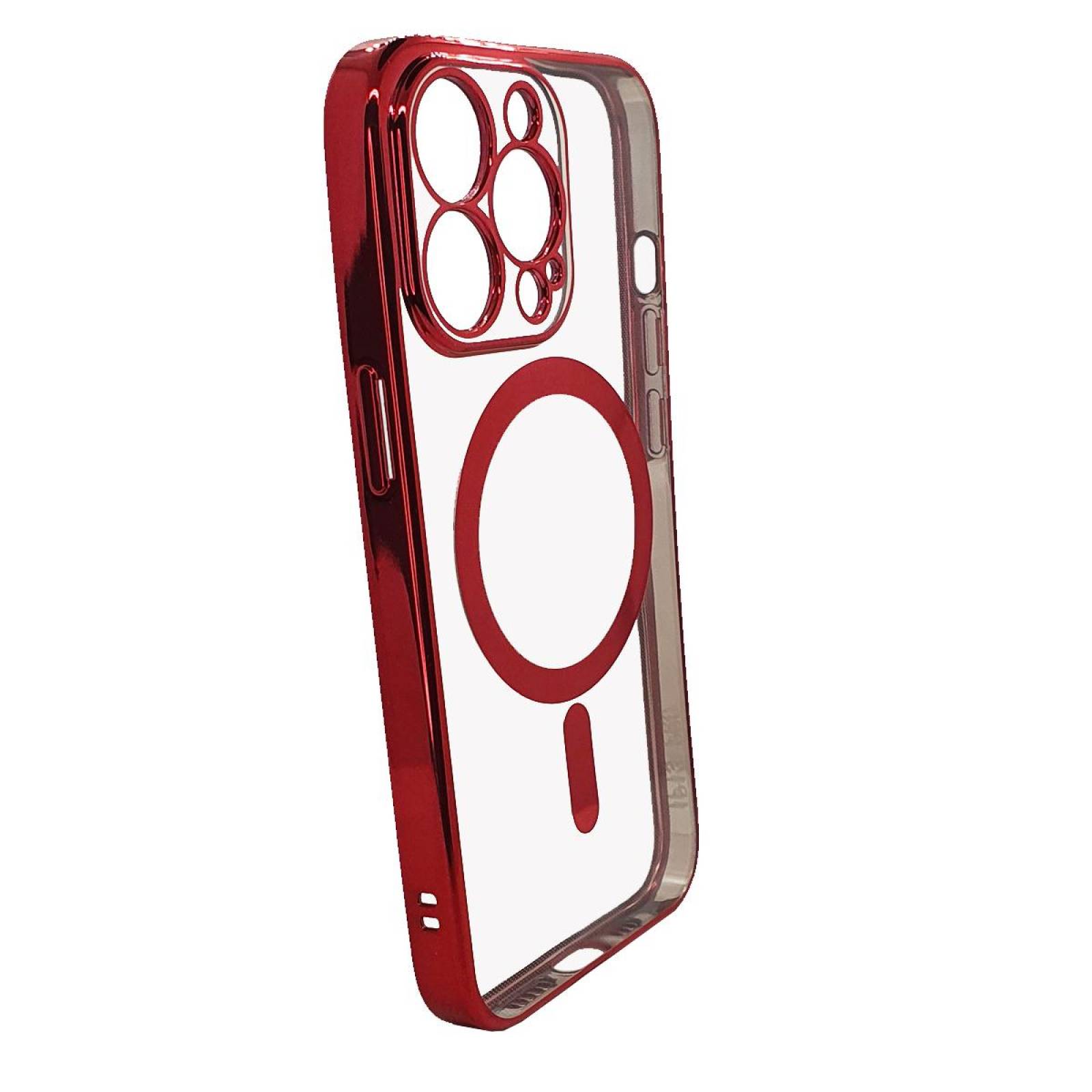 Funda Magsafe con Protector de Cámara para Iphone 13 Rojo