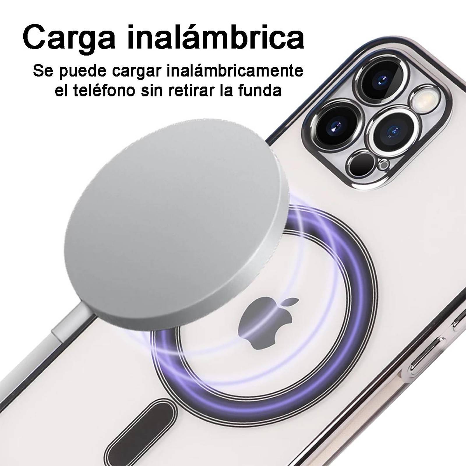 Funda Magsafe con Protector de Cámara para Iphone 13 Azul cielo