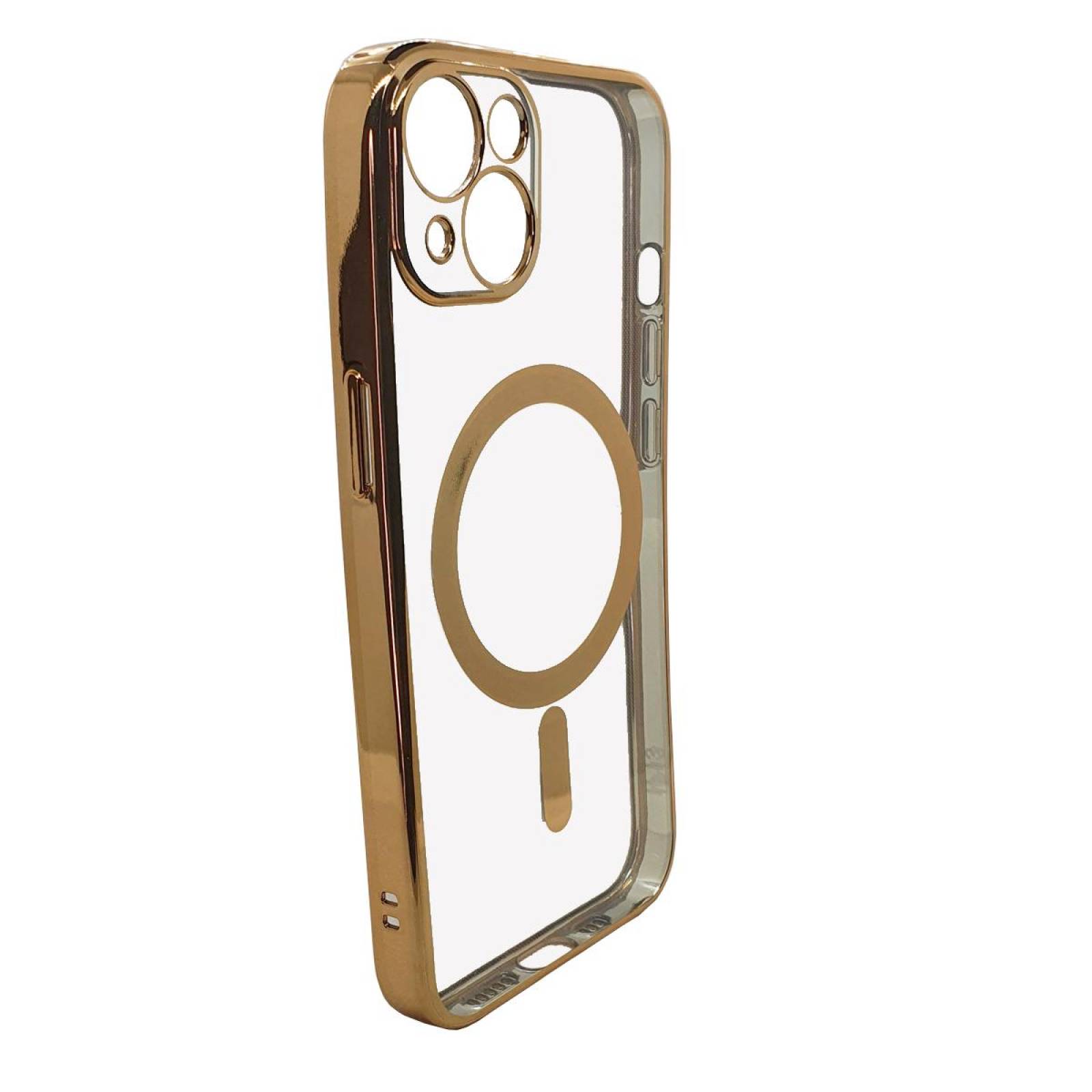 Funda Magsafe con Protector de Cámara para Iphone 13 Dorado