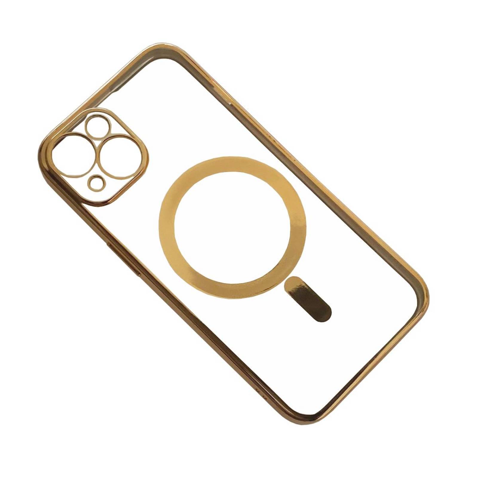 Funda Magsafe con Protector de Cámara para Iphone 13 Dorado
