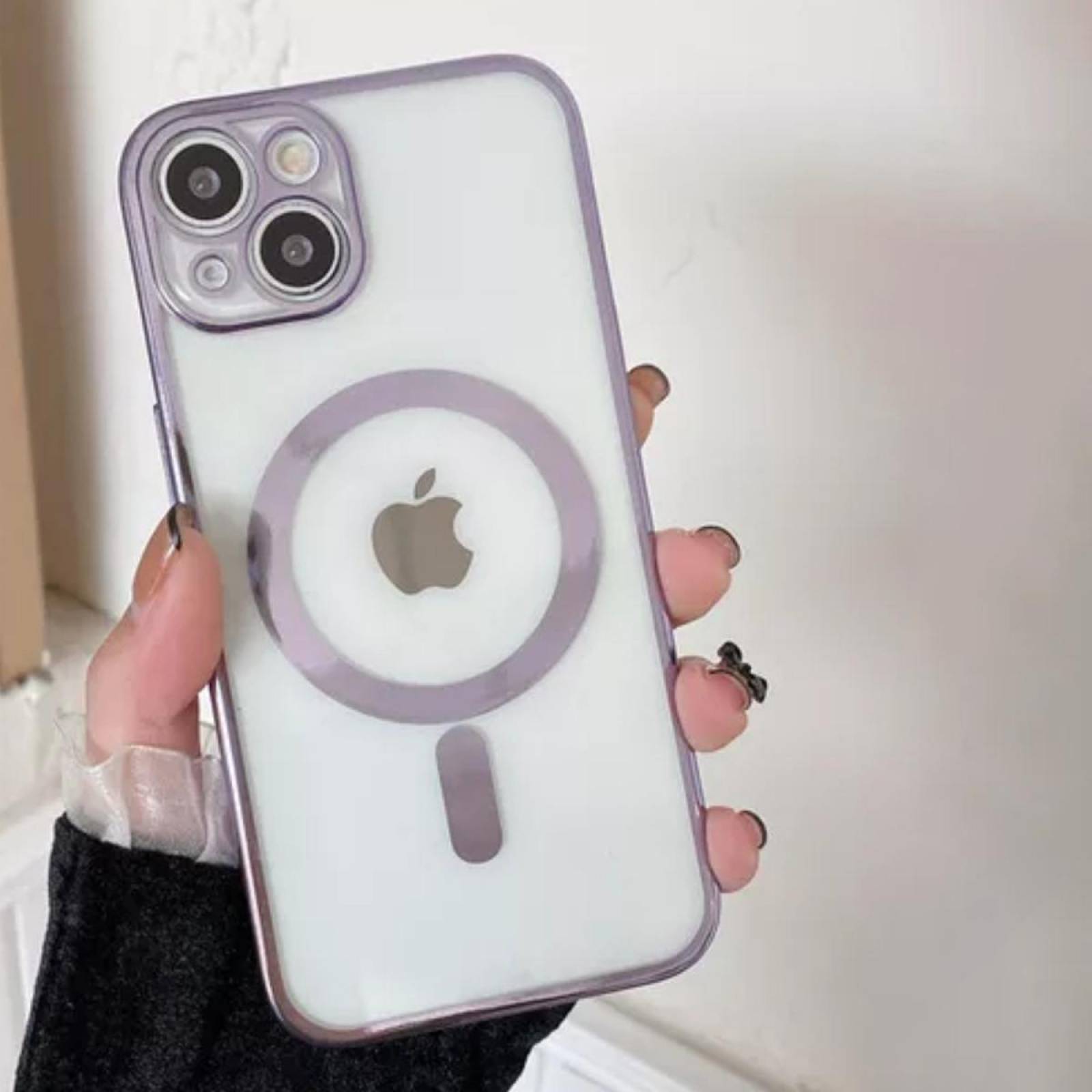 Funda Magsafe con Protector de Cámara para Iphone 13 Lila