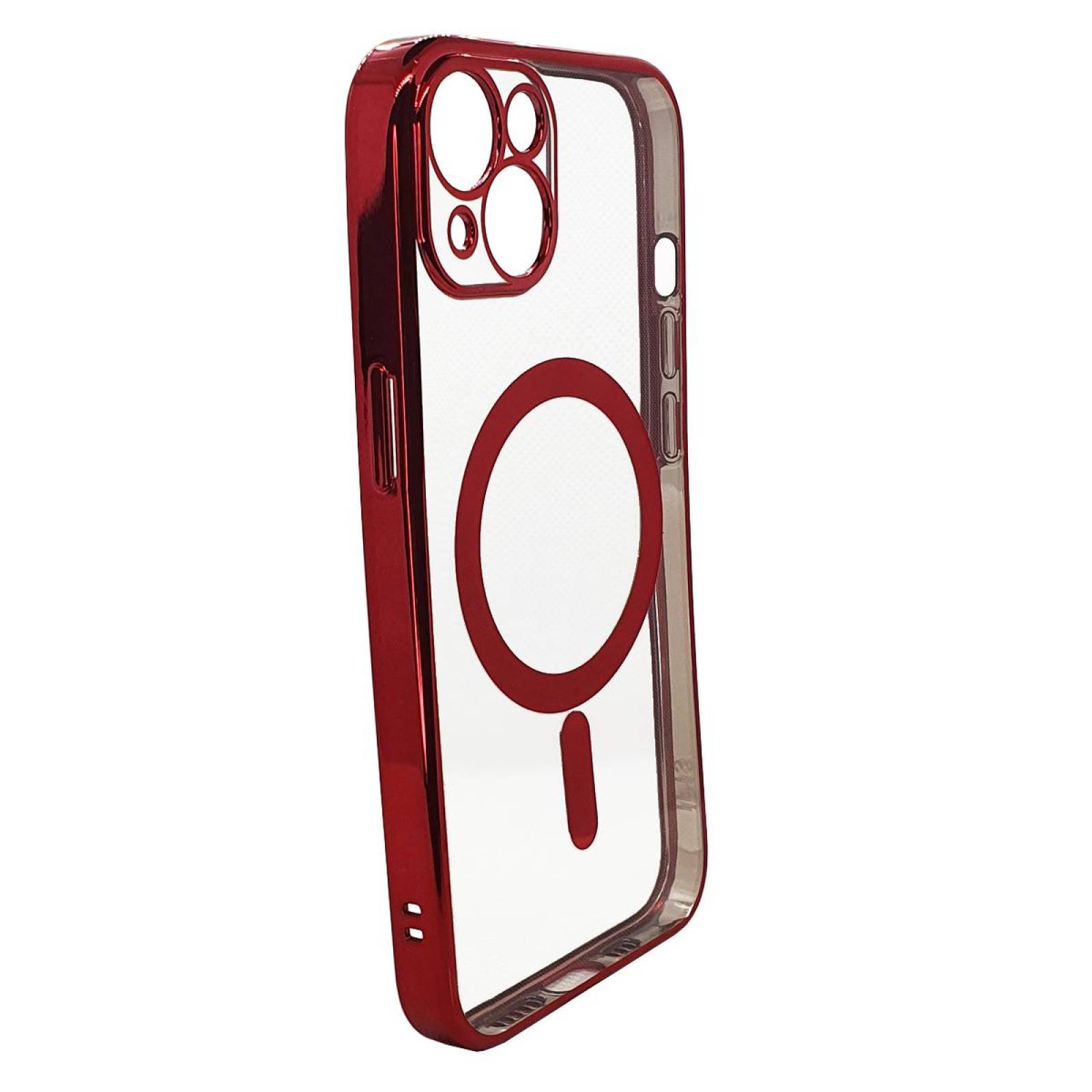 Funda Magsafe con Protector de Cámara para Iphone 13 Mini Rojo
